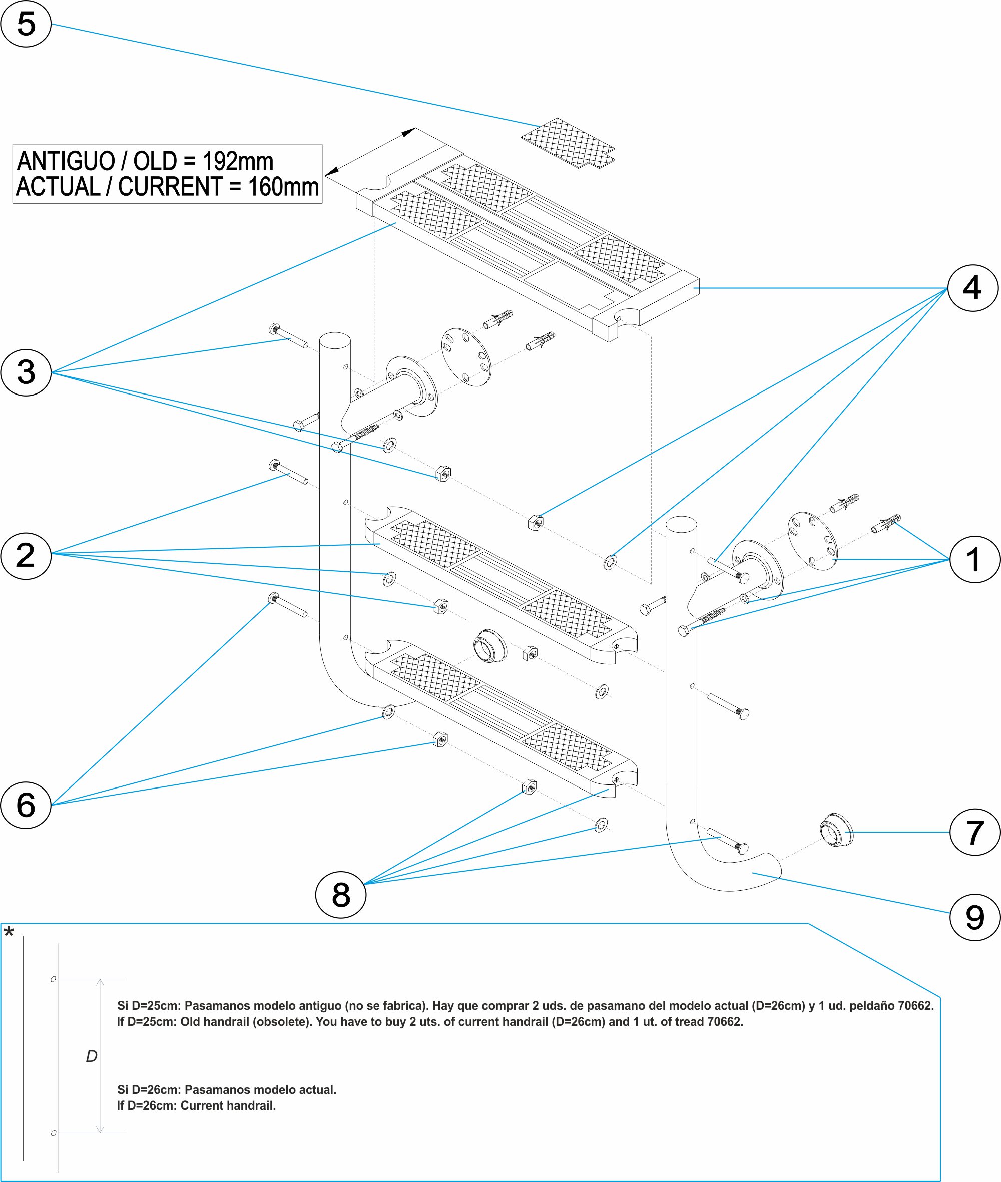 TREPPE MEHRTEILIG 2 PLATINEN 2-3-4-5 STUFEN