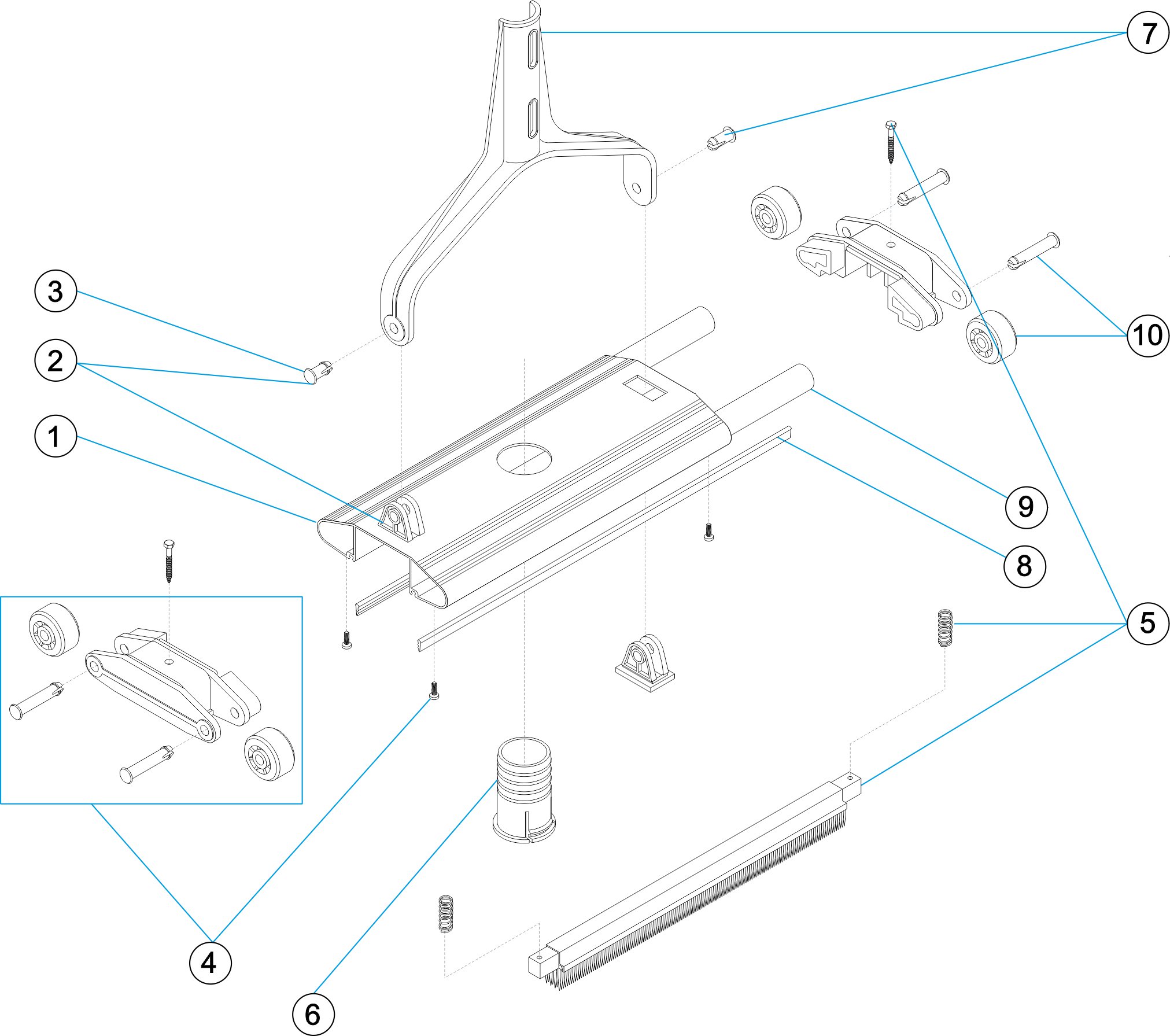 MANUAL POOL CLEANER 1 1/2