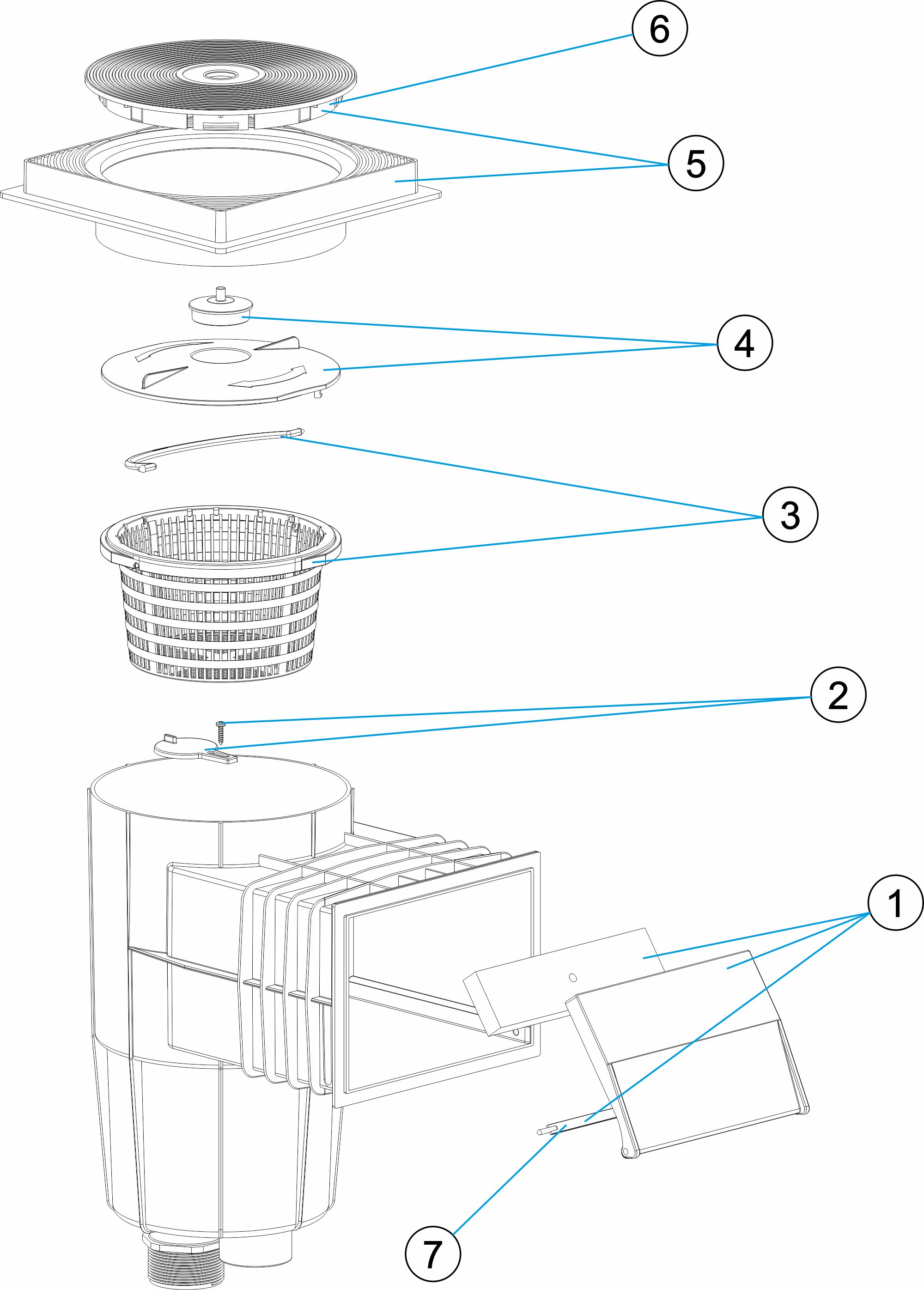 SKIMMER 15L PH B STD CIRC. BARACUDA