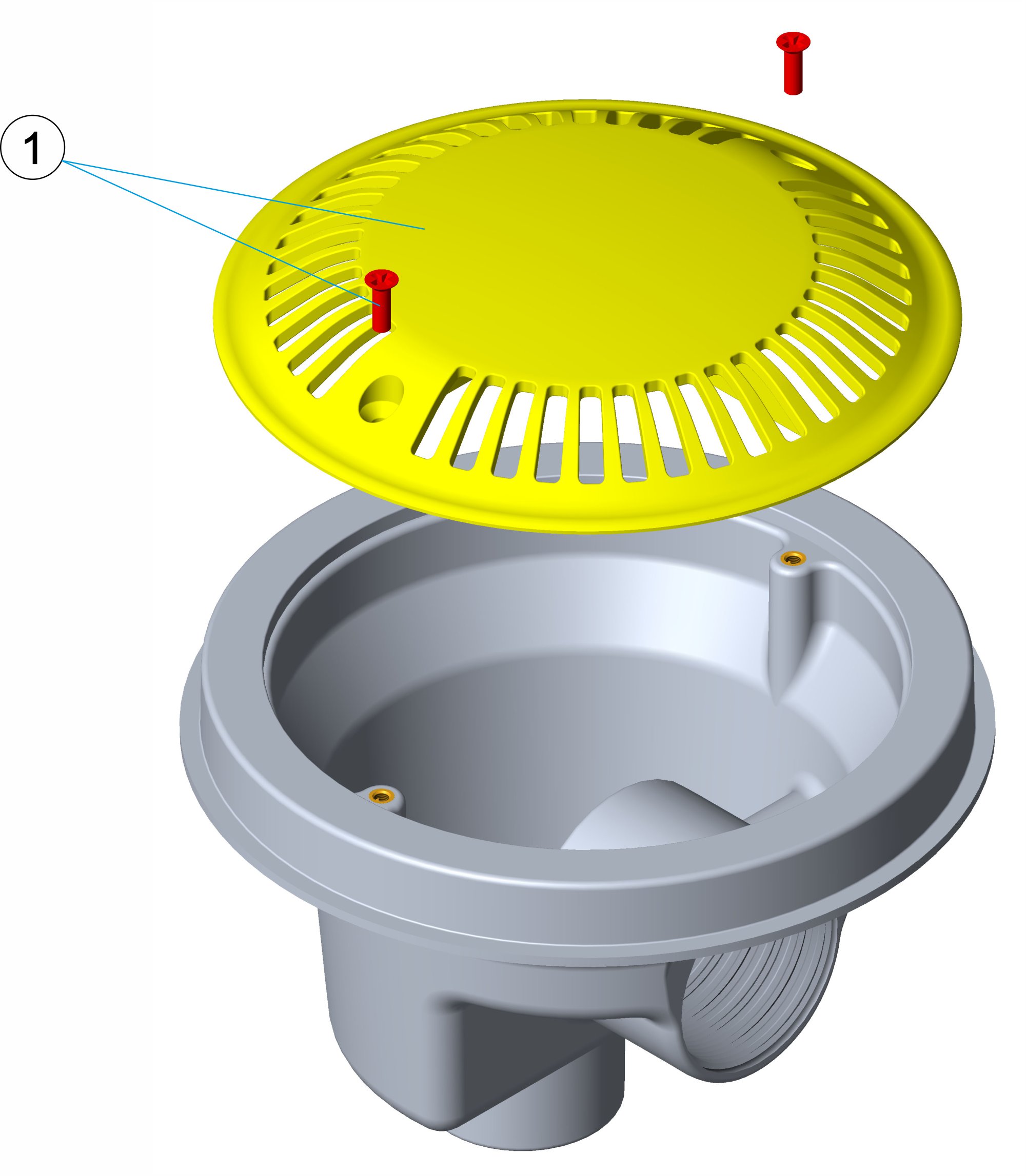 ANTI-SWIRL DRAIN CONCRETE POOL