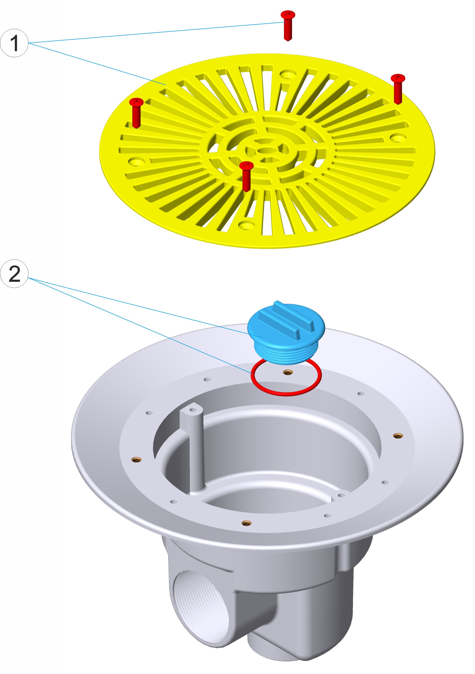 SCOLATOIO PISCINA CEMENTO