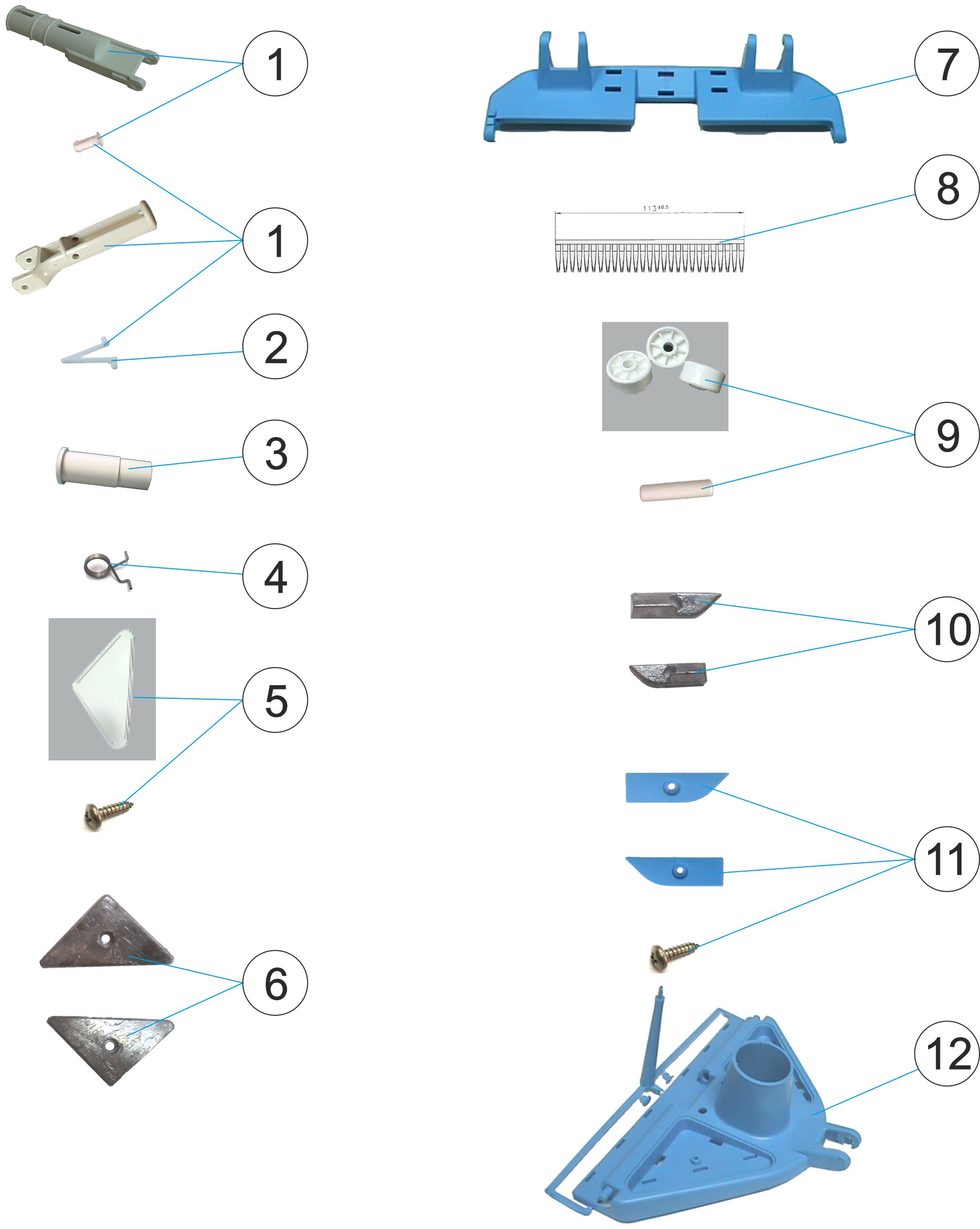 MANUAL ARTICULATED POOL CLEANER PLASTIC