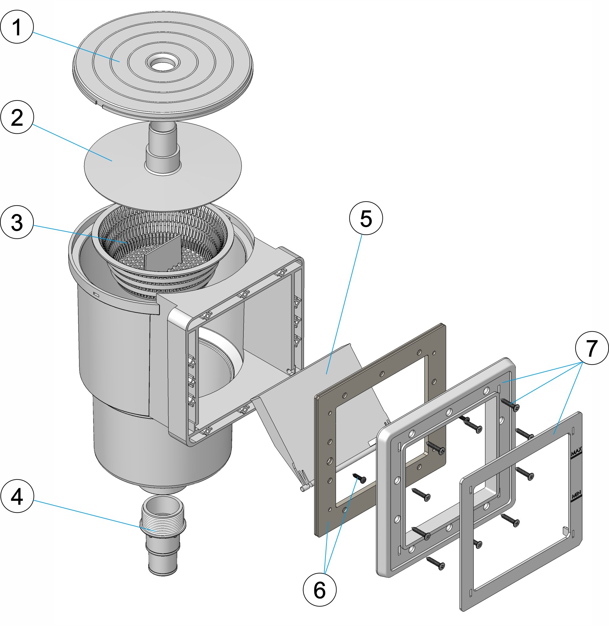 SKIMMER PISCINA ELEVADA