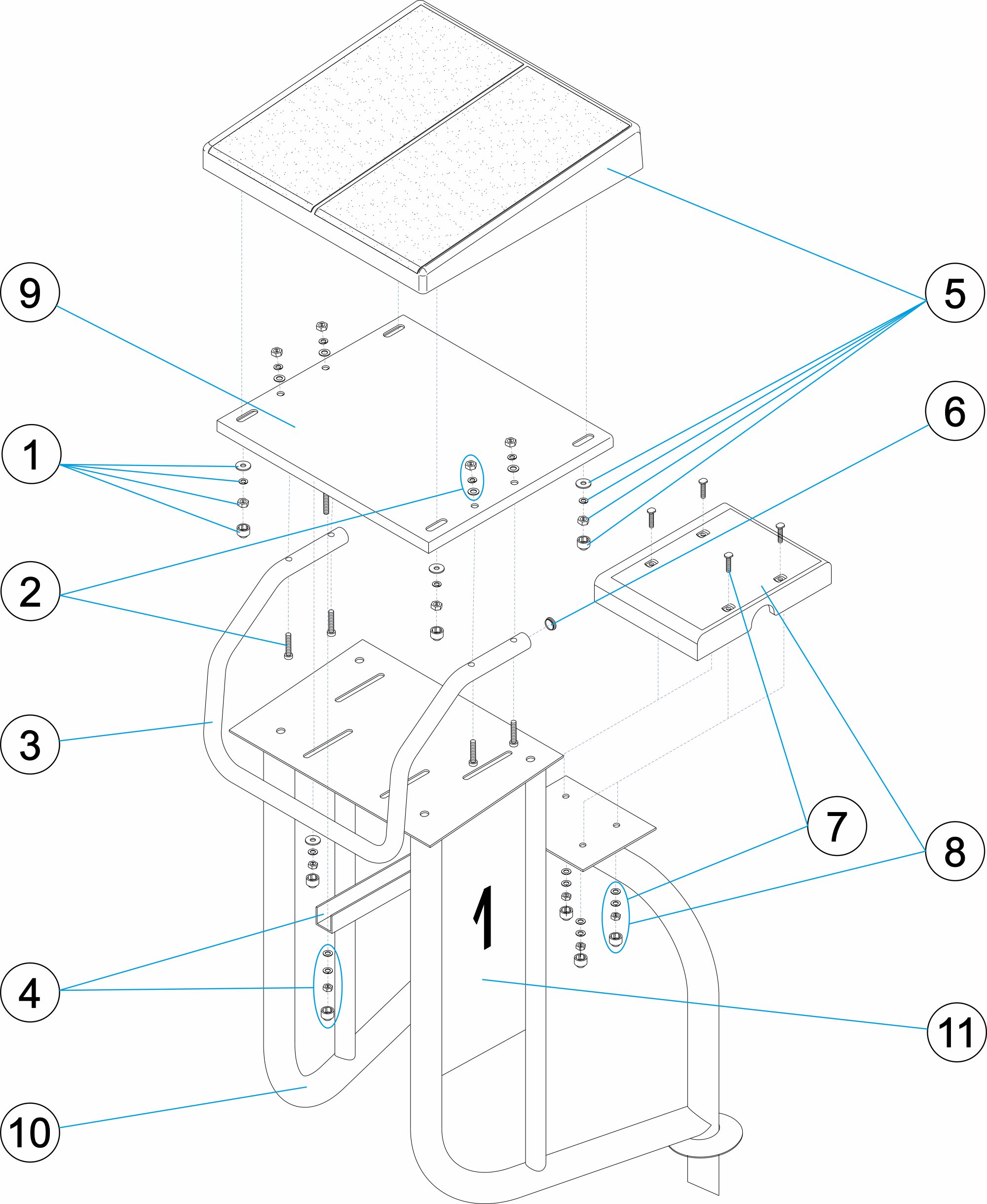 PLOT AVEC TUBE DÉPART NAGEURS HAUTEUR 700 M/M