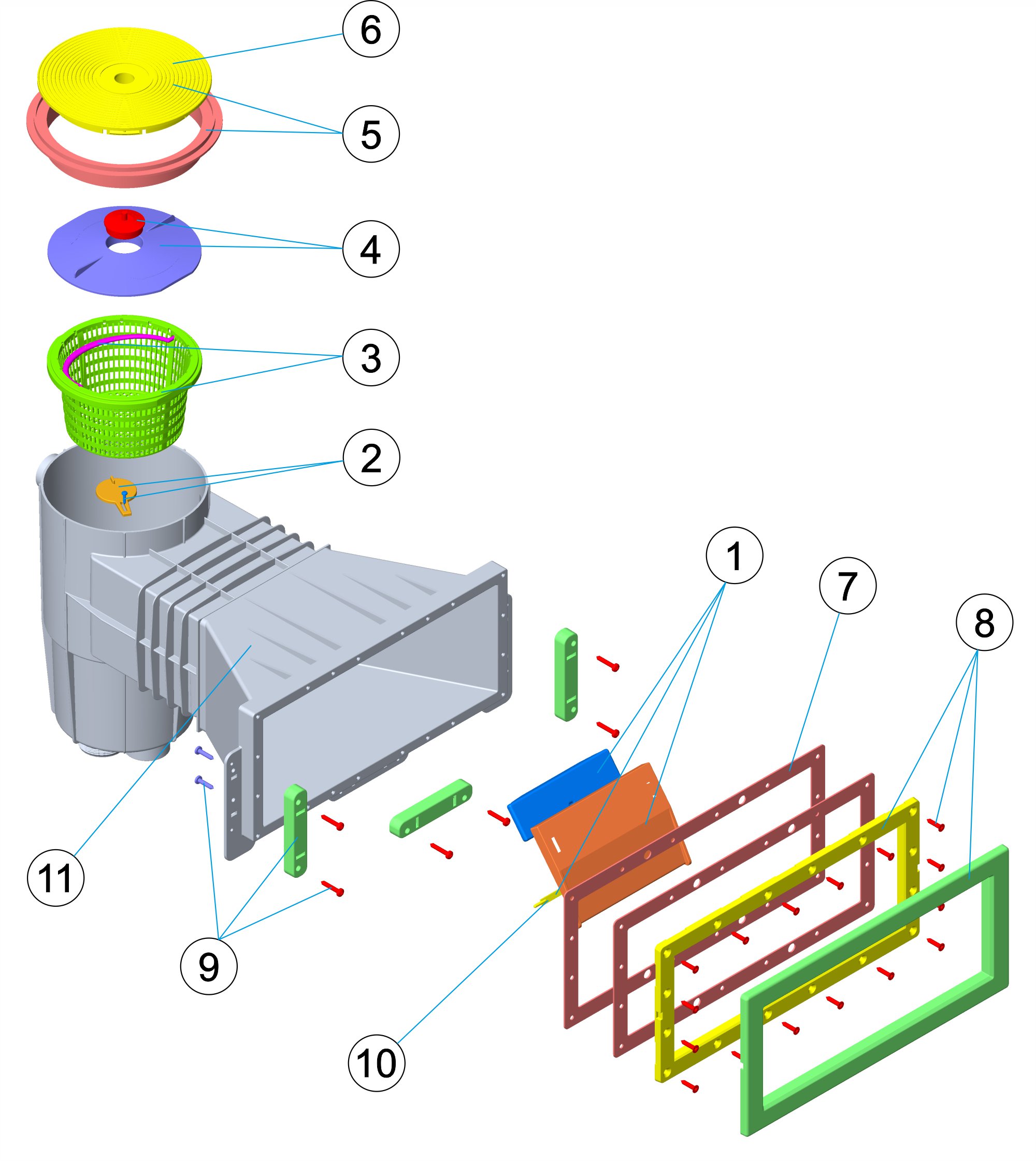 SKIMMER 15L P. PANNELLI B. LARGA TAPPO CIRCOLARE