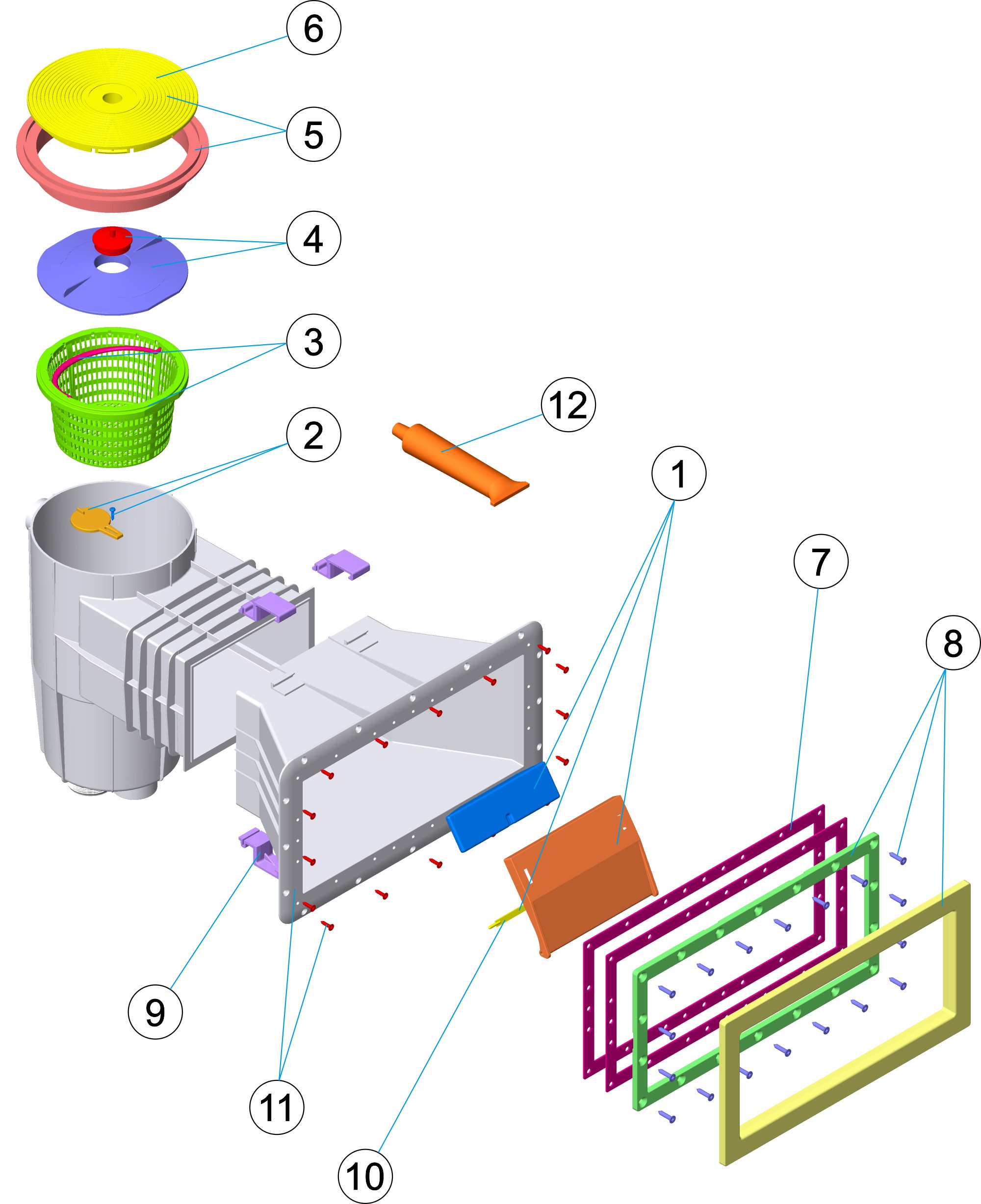 SKIMMER 15L B. AMPL. PANELES T. CIRCULAR