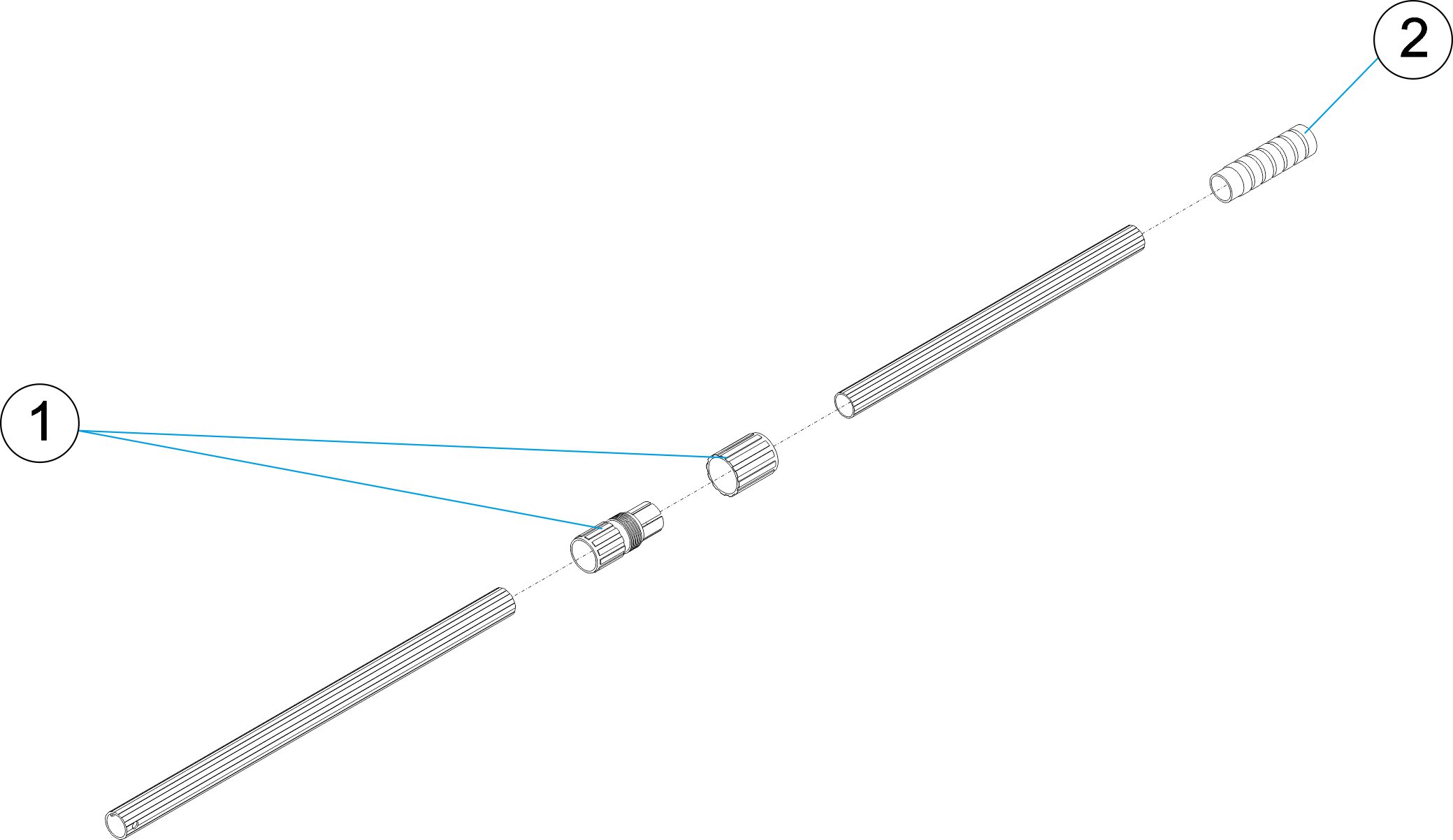 GRIFF ALUMIUM TELESKOPISCH 3,6 - 4,8 M