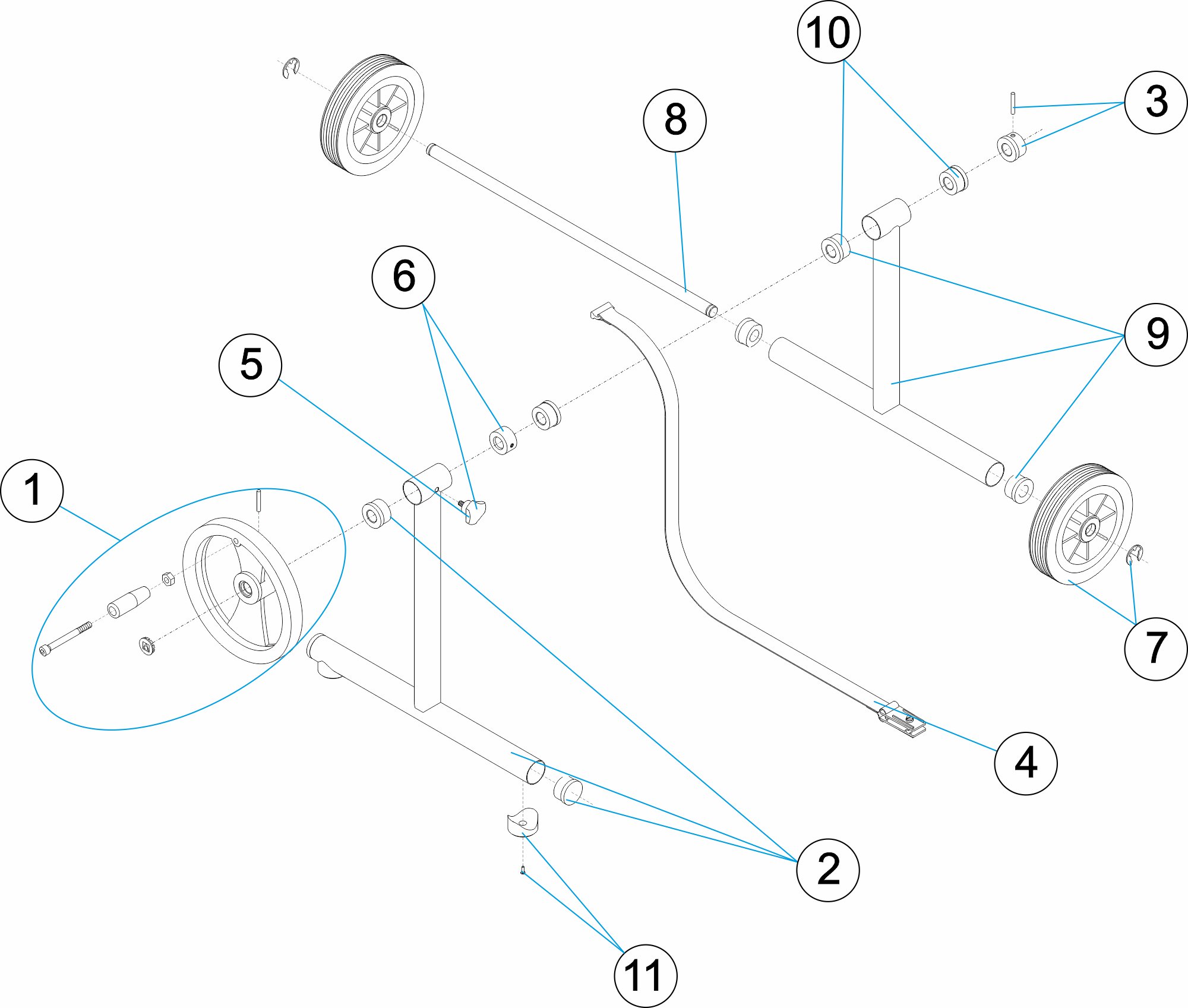 MOBILE ROLLER SUPPORT WITHOUT WHEELS