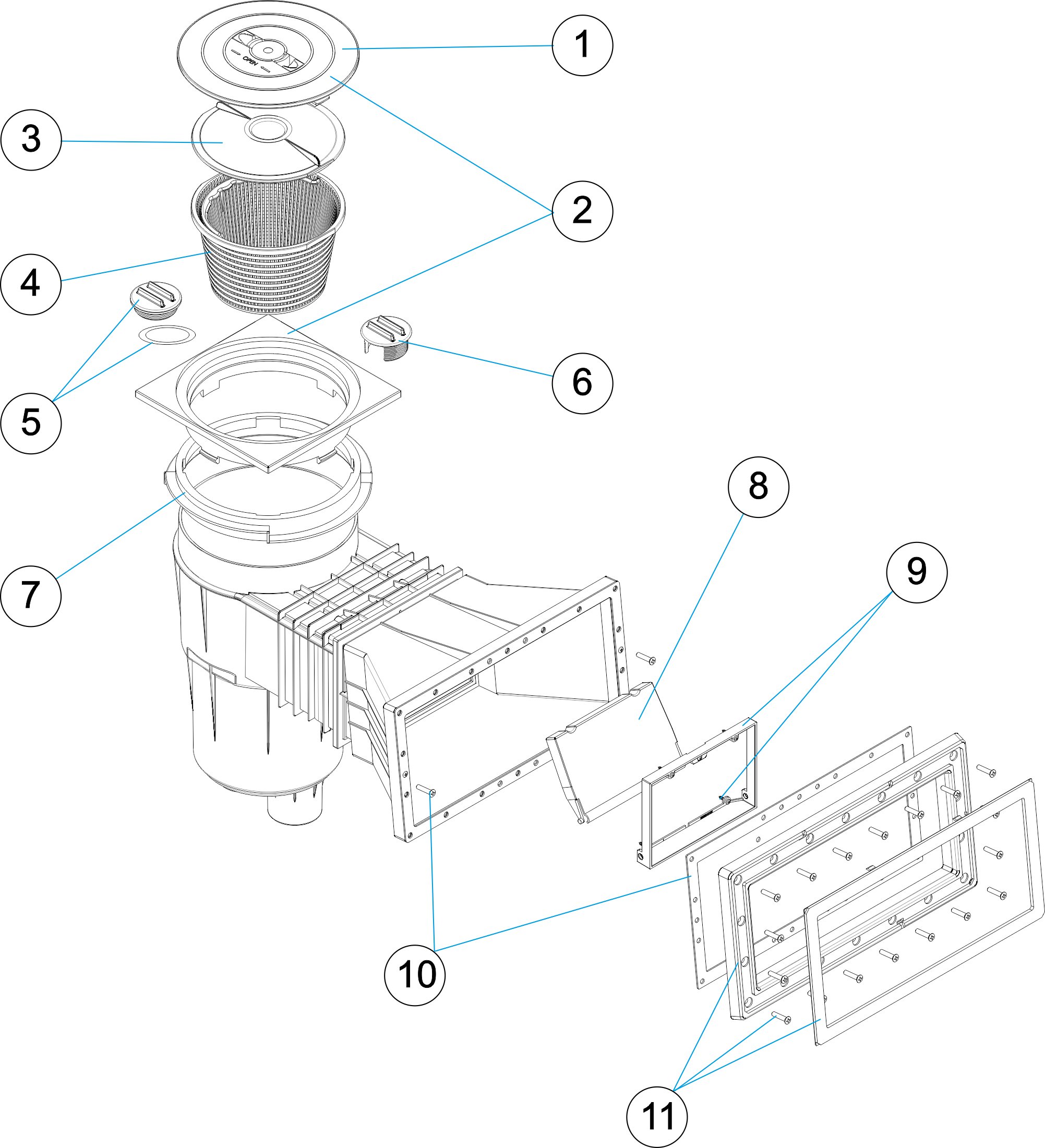 SKIMMER 17,5 L 6º BREITER EINLASS