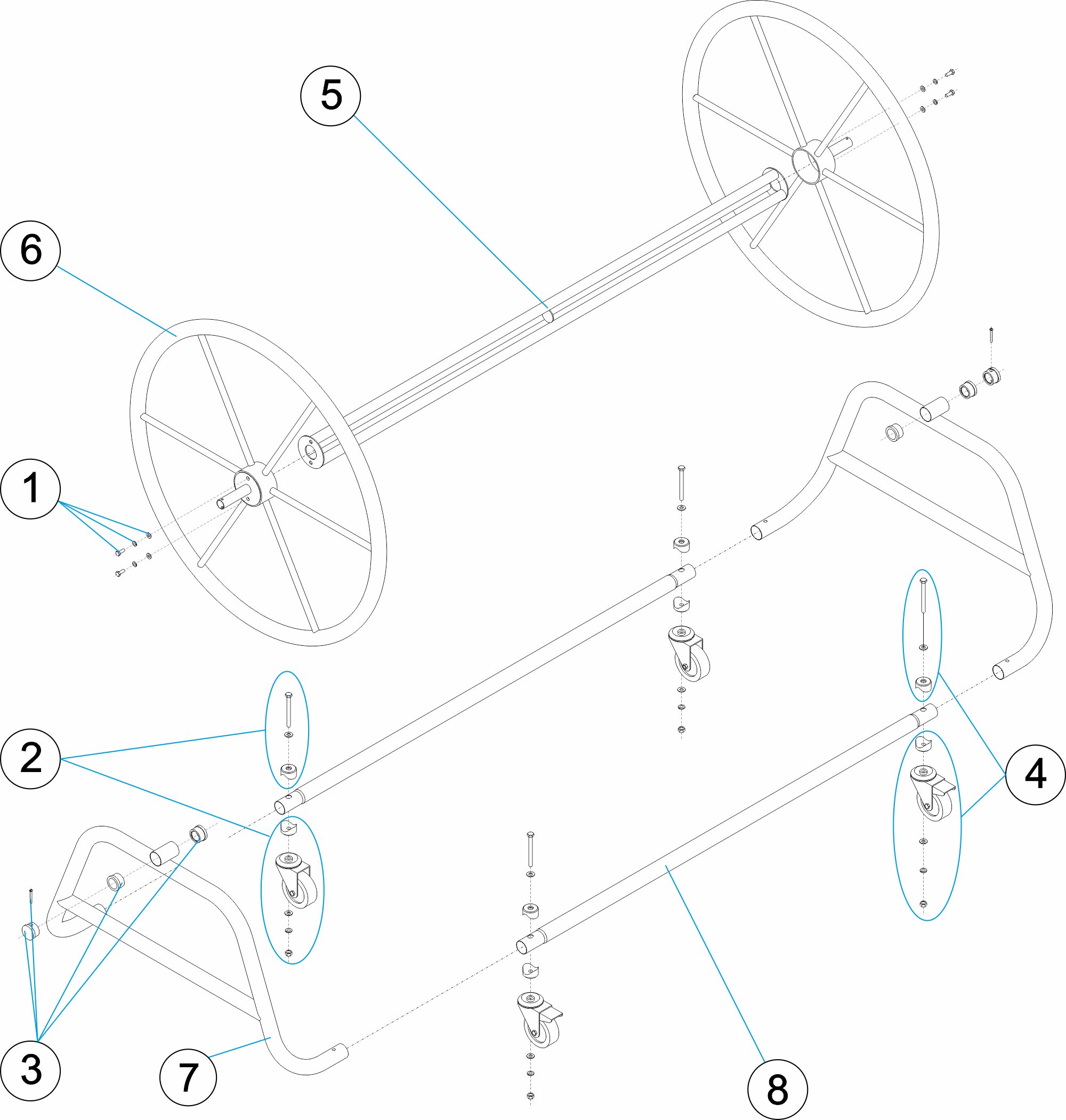 HASPEL SCHWIMMLEINEN MOBIL BREITE 1,2 - 1,8 M.