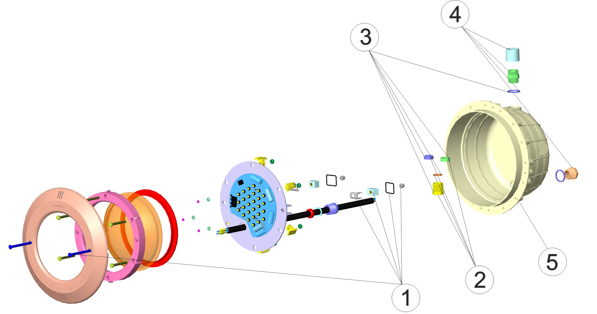 PROJECTEUR STD. LEDS/PH/ENJ. BLANC