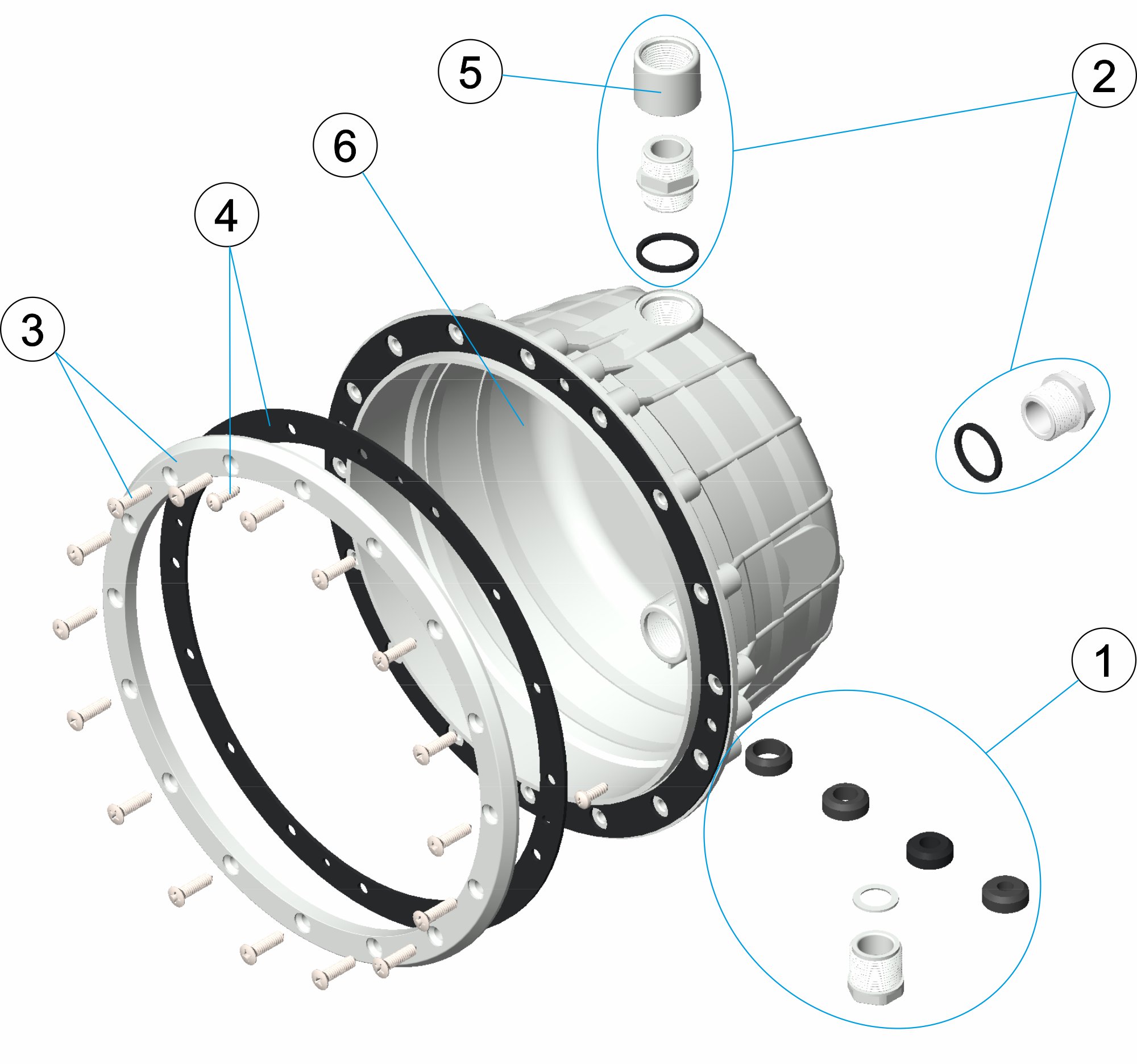 NICHO PROYECTOR STANDARD PISCINA PREFABRICADA