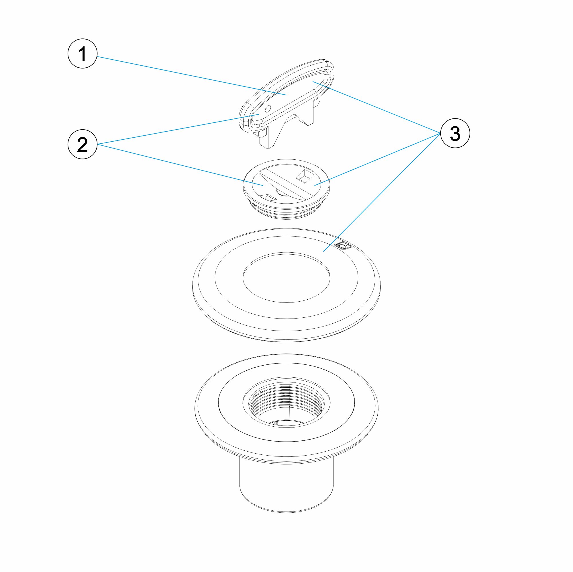 SOLVENT-SEAL  SUCTION NOZZLE CONCRETE POOL D. 63