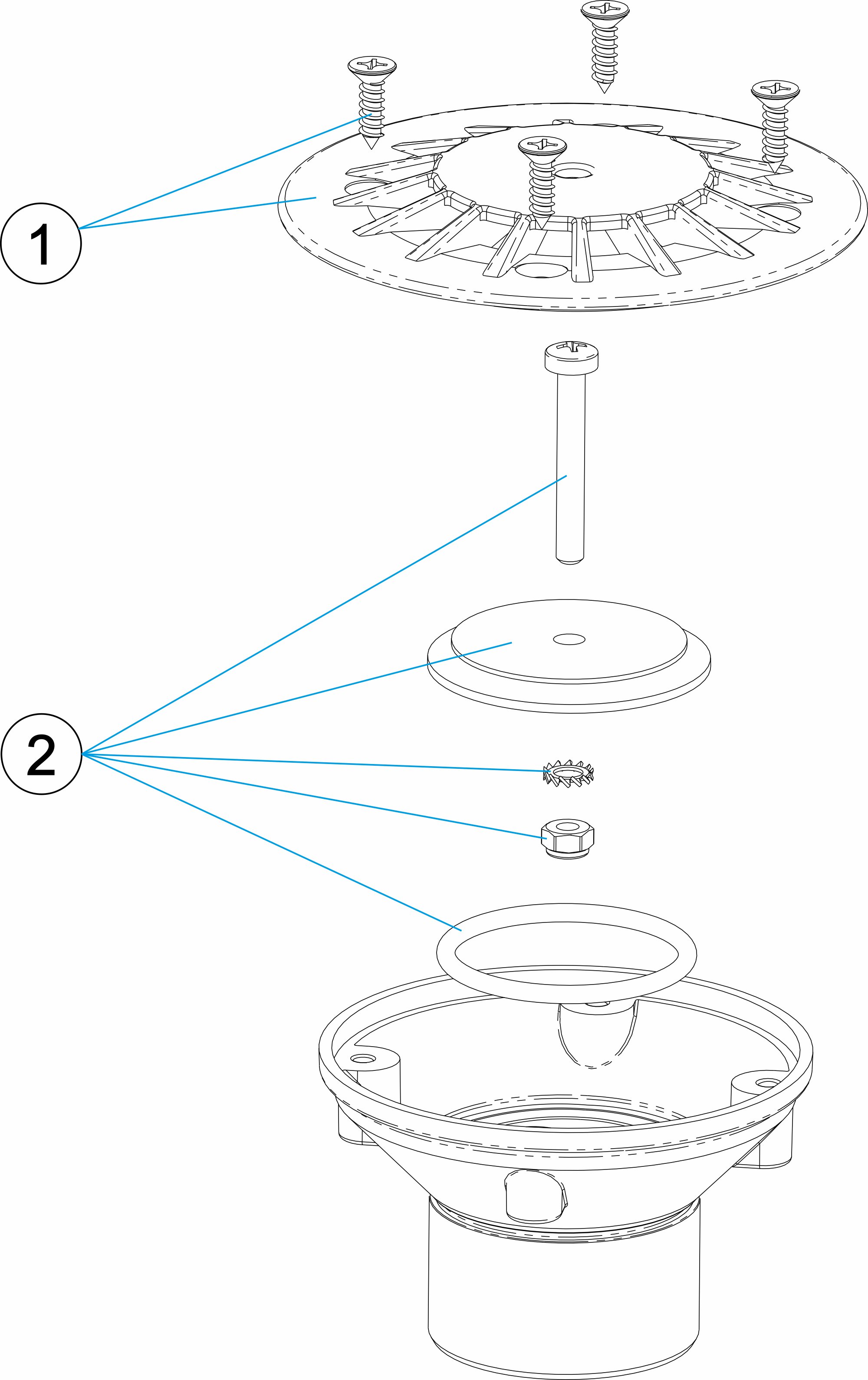 BOTTOM NOZZLE CONCRETE POOL BARACUDA