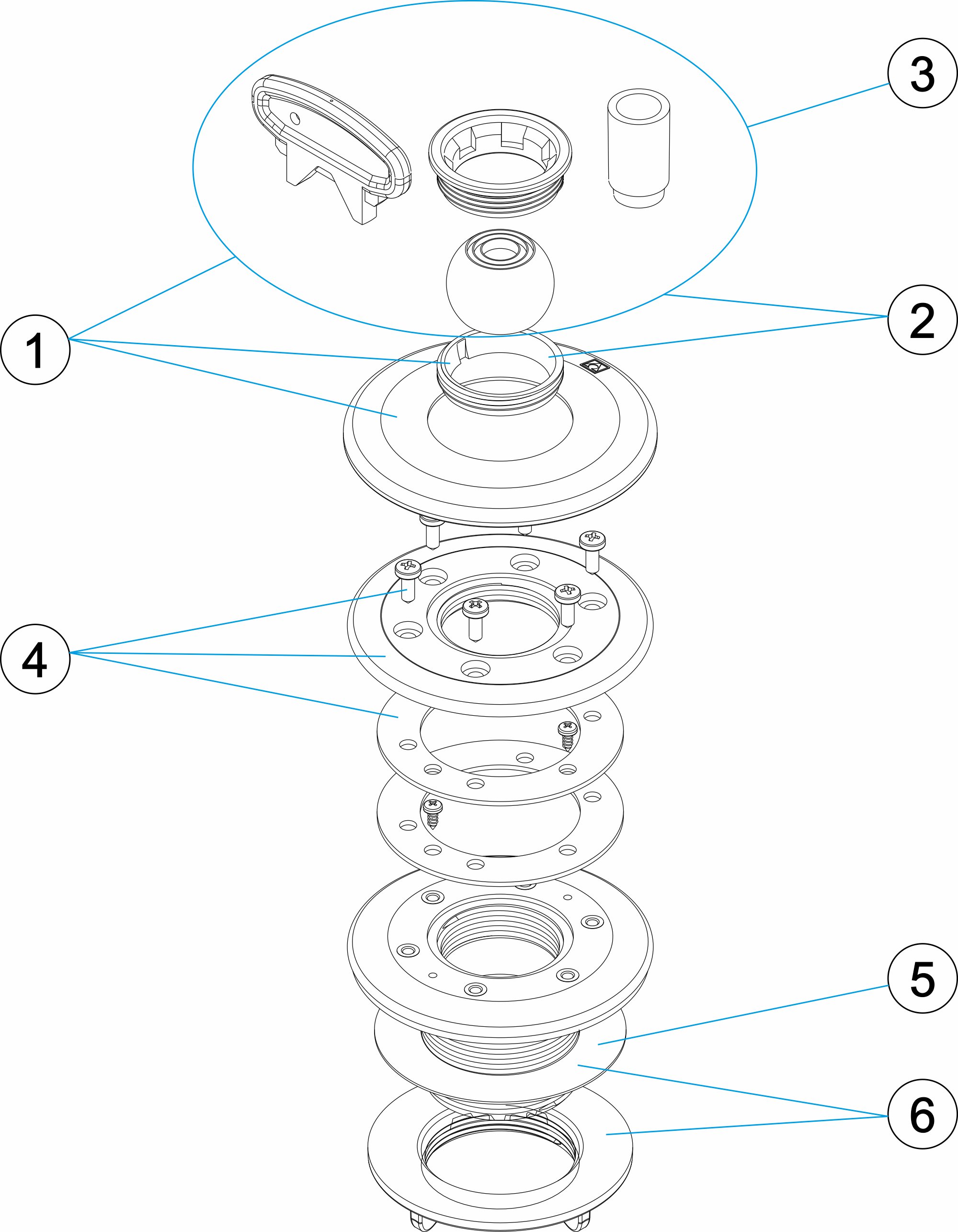 EINLAUFDÜSE MULTIFLOW FERTIGBECKEN FOLIE