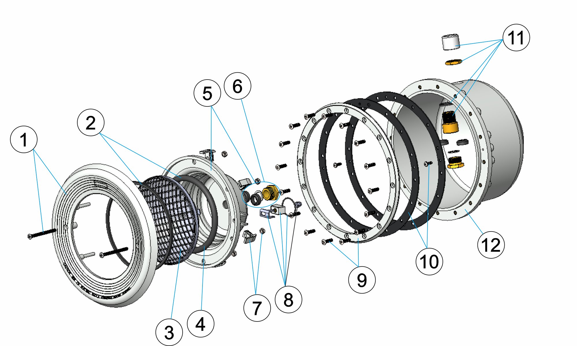 PROJECTEUR PS. NICHE PP. ENJOLIVEUR INOX ET BLANC