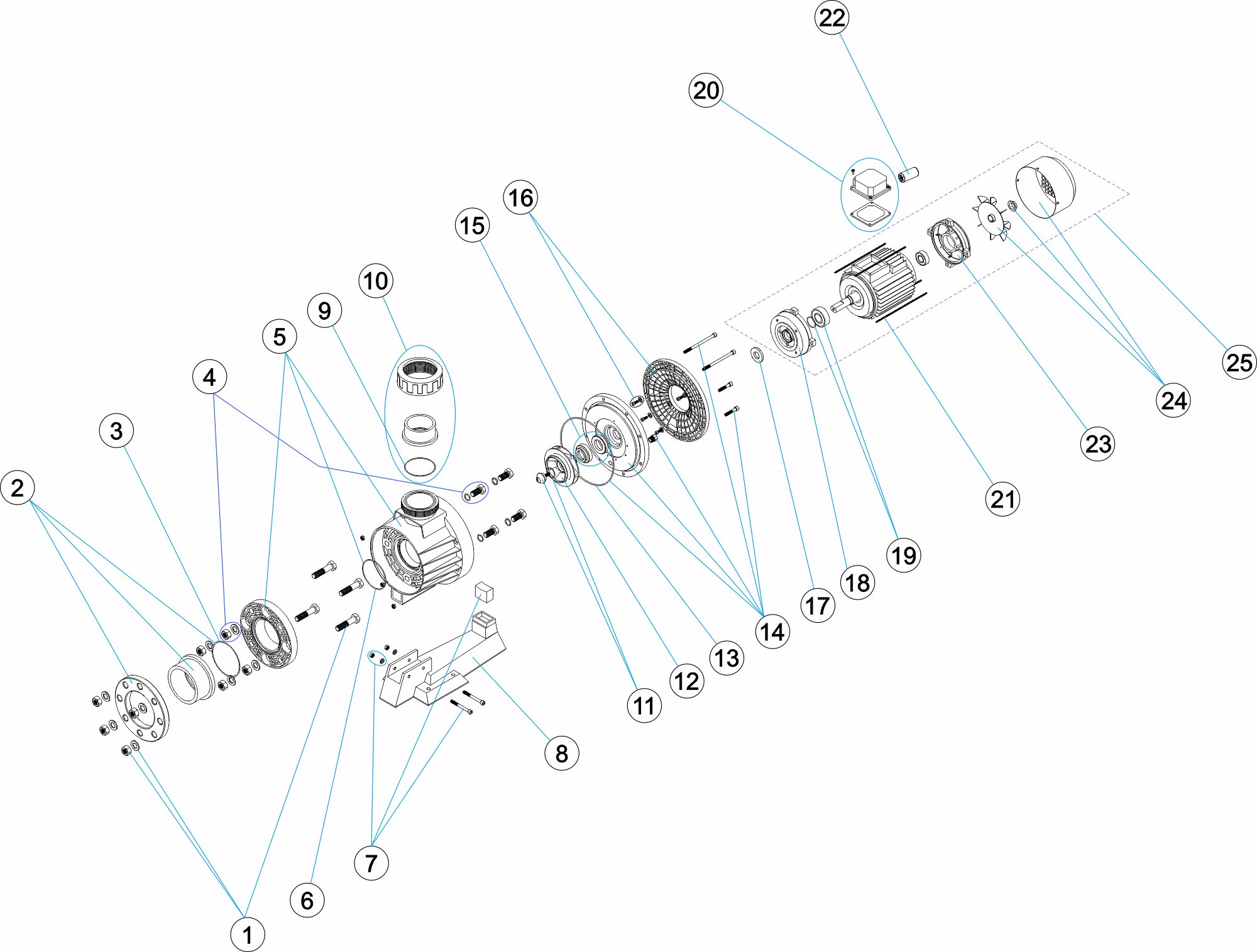 PUMP CONTRAC. IMPUL. VERTICAL 2-2, 5-3 II 2.5 - 3 - 4.5 III