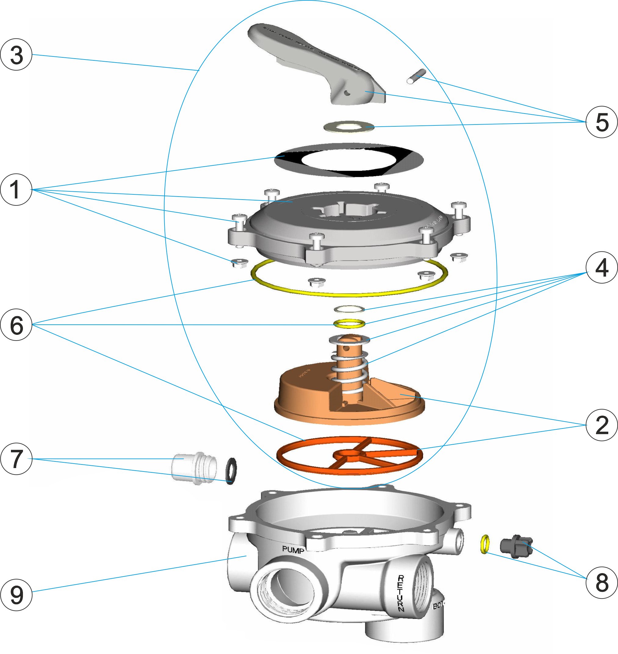 SIDE MULTIPORT VALVE 1 1/2