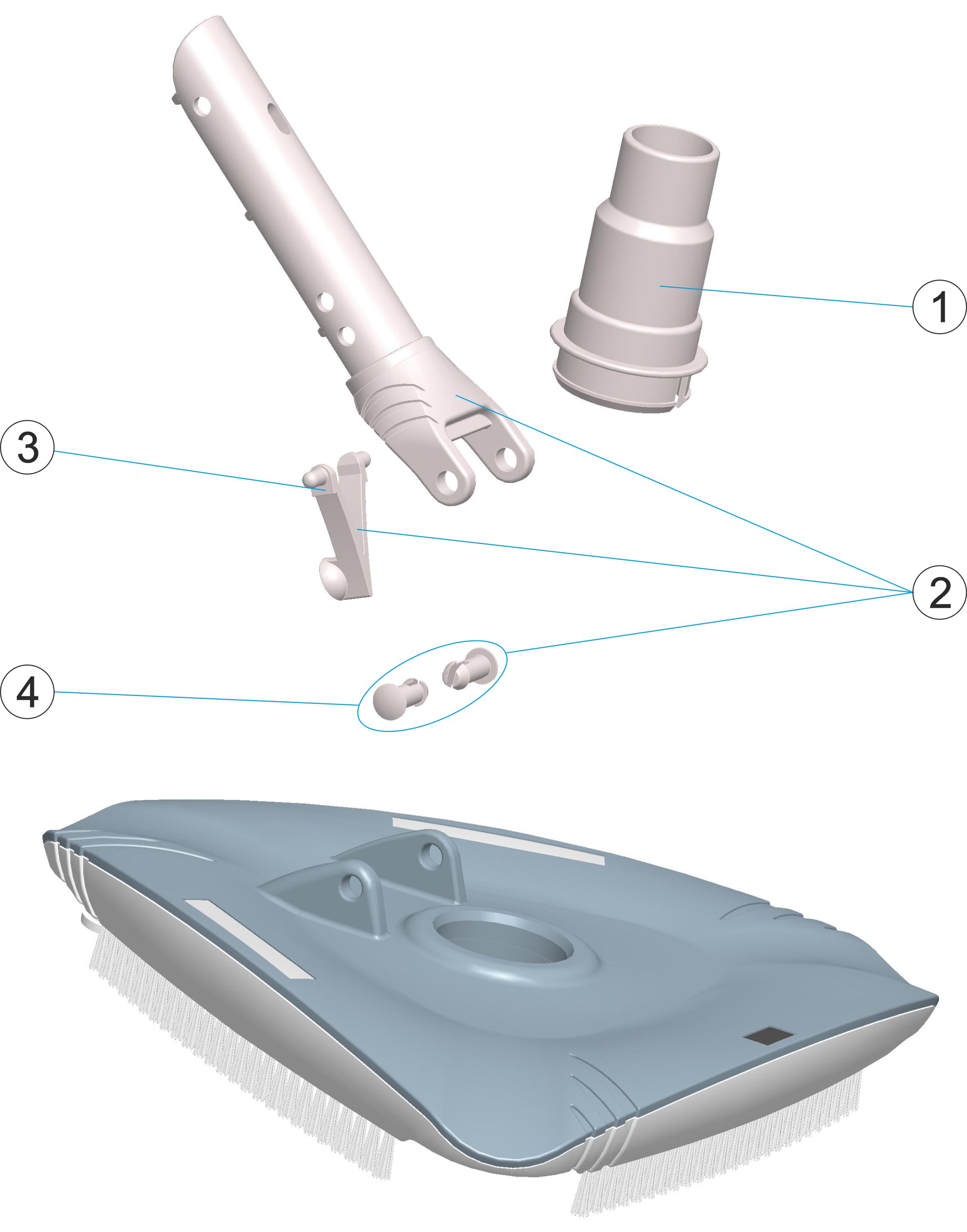 TRIANGULAR SHARK POOL CLEANER