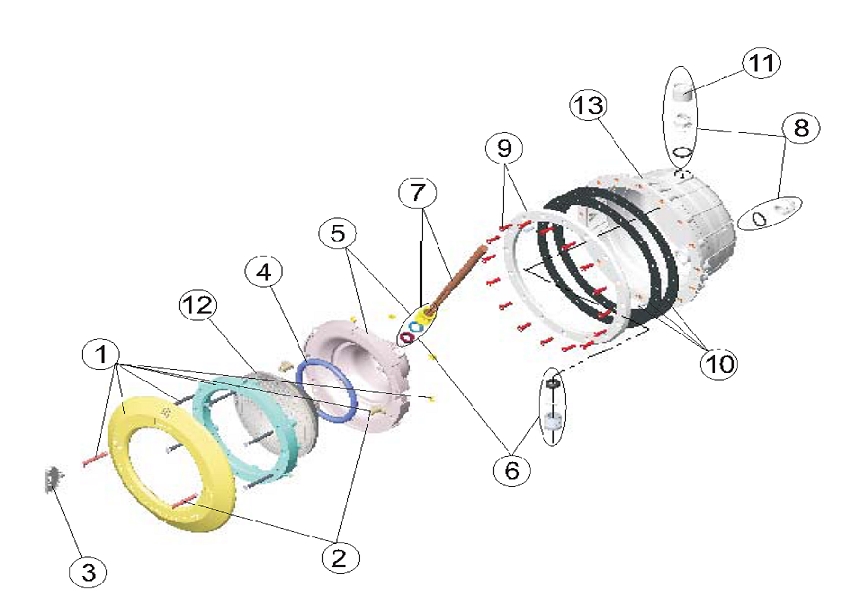 PROJECTEUR NF PISCINE PRÉFABRIQUÉE AVEC INSERTS