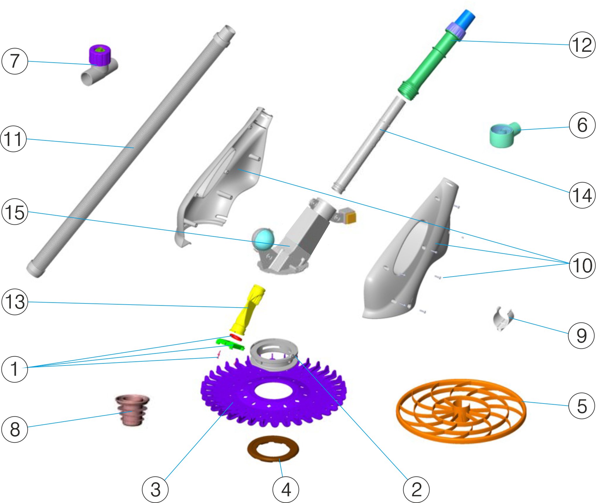 POOL CLEANER WITH MEMBRANE