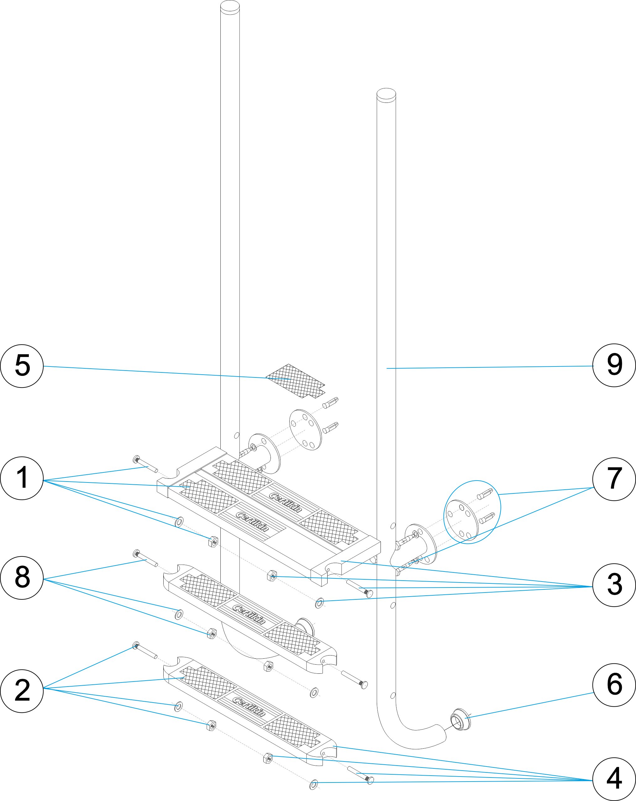 TREPPE VERTIKAL AISI 316