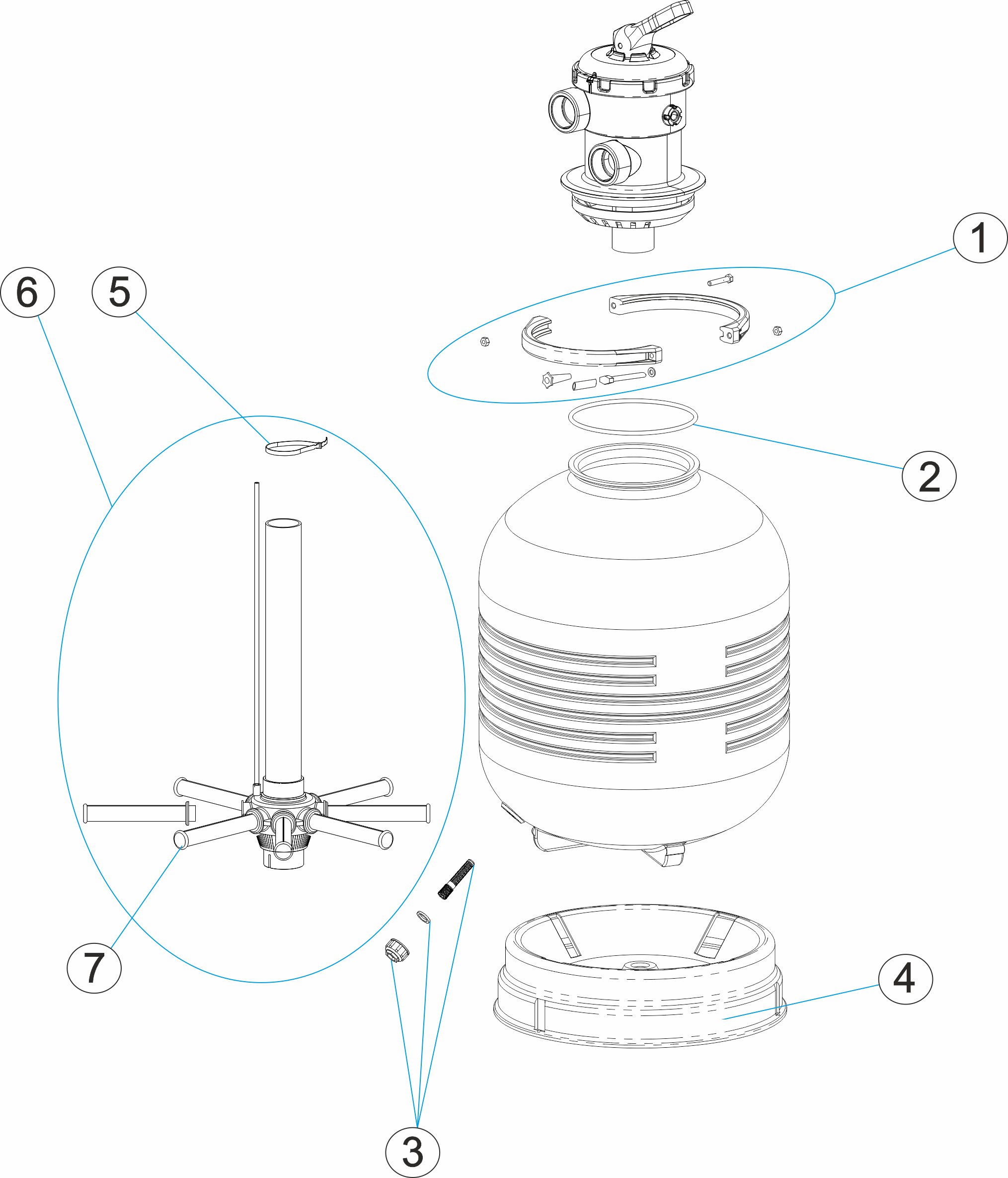 FILTRE SOUFFLAGE TOP D. 380, 430, 480, 560, 660 PLUS VANNE