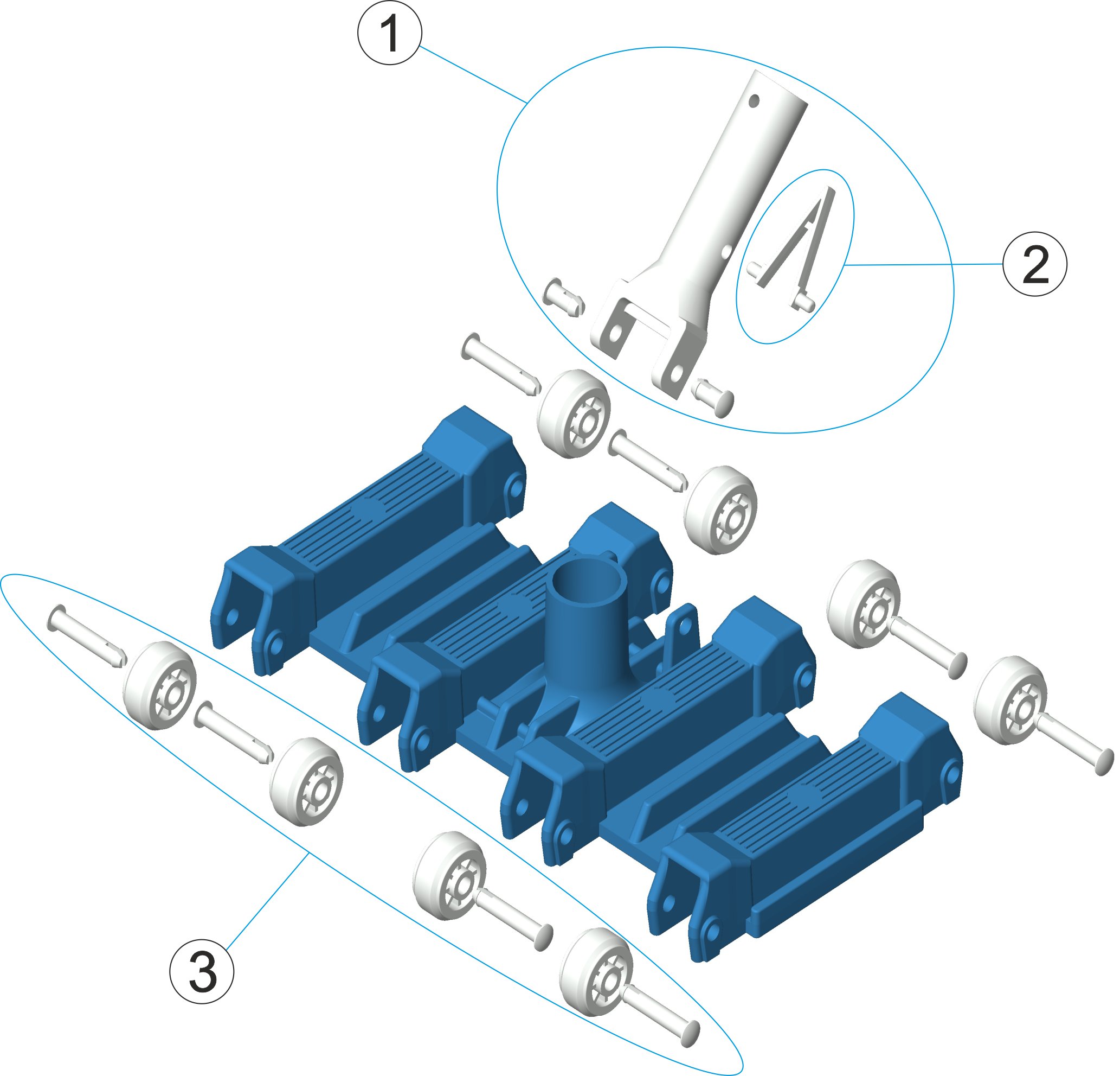 DOUBLE-DRAG POOL CLEANER