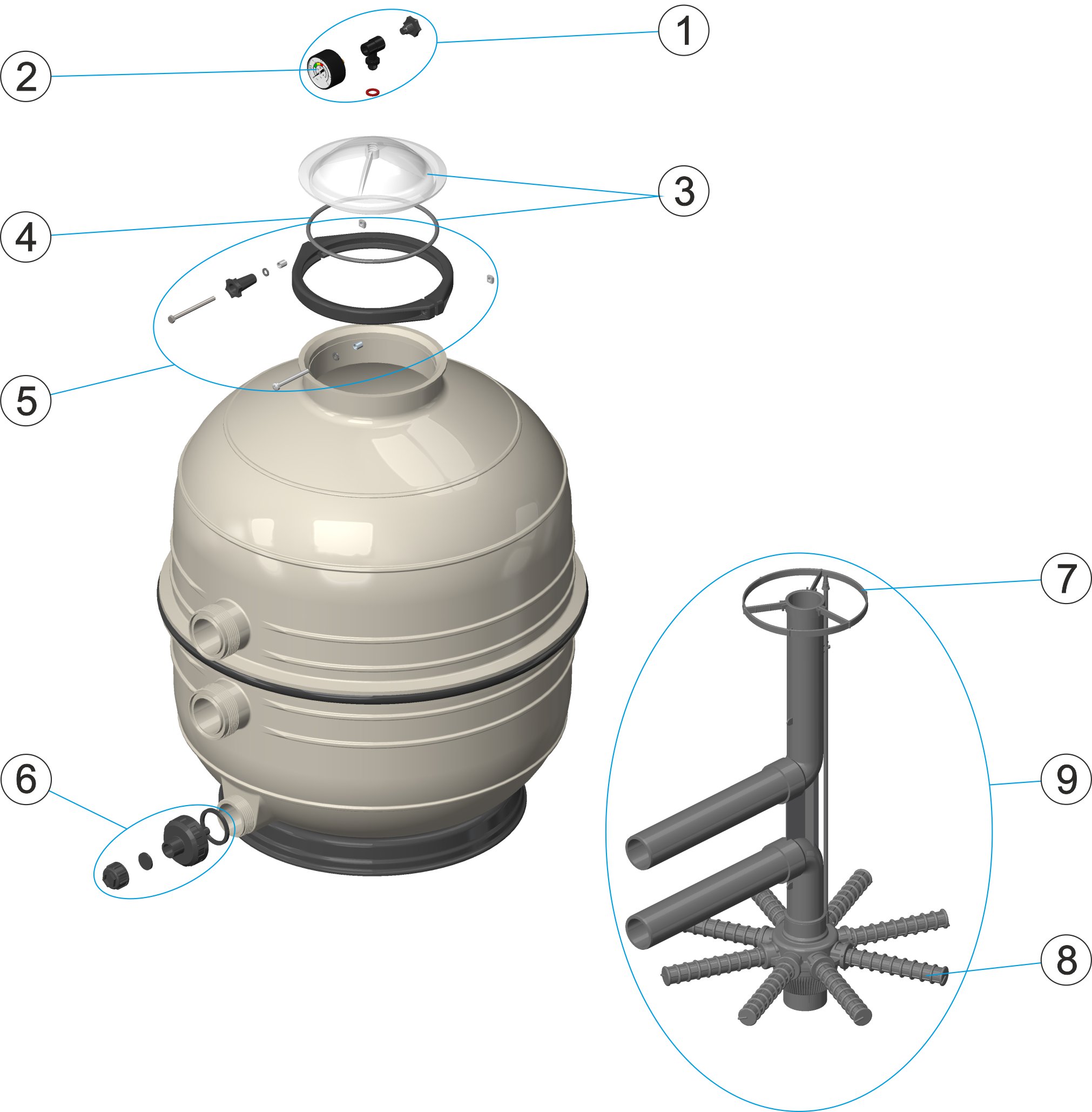 FILTER MEDITERRANEO D. 400, 500, 600 S/L.