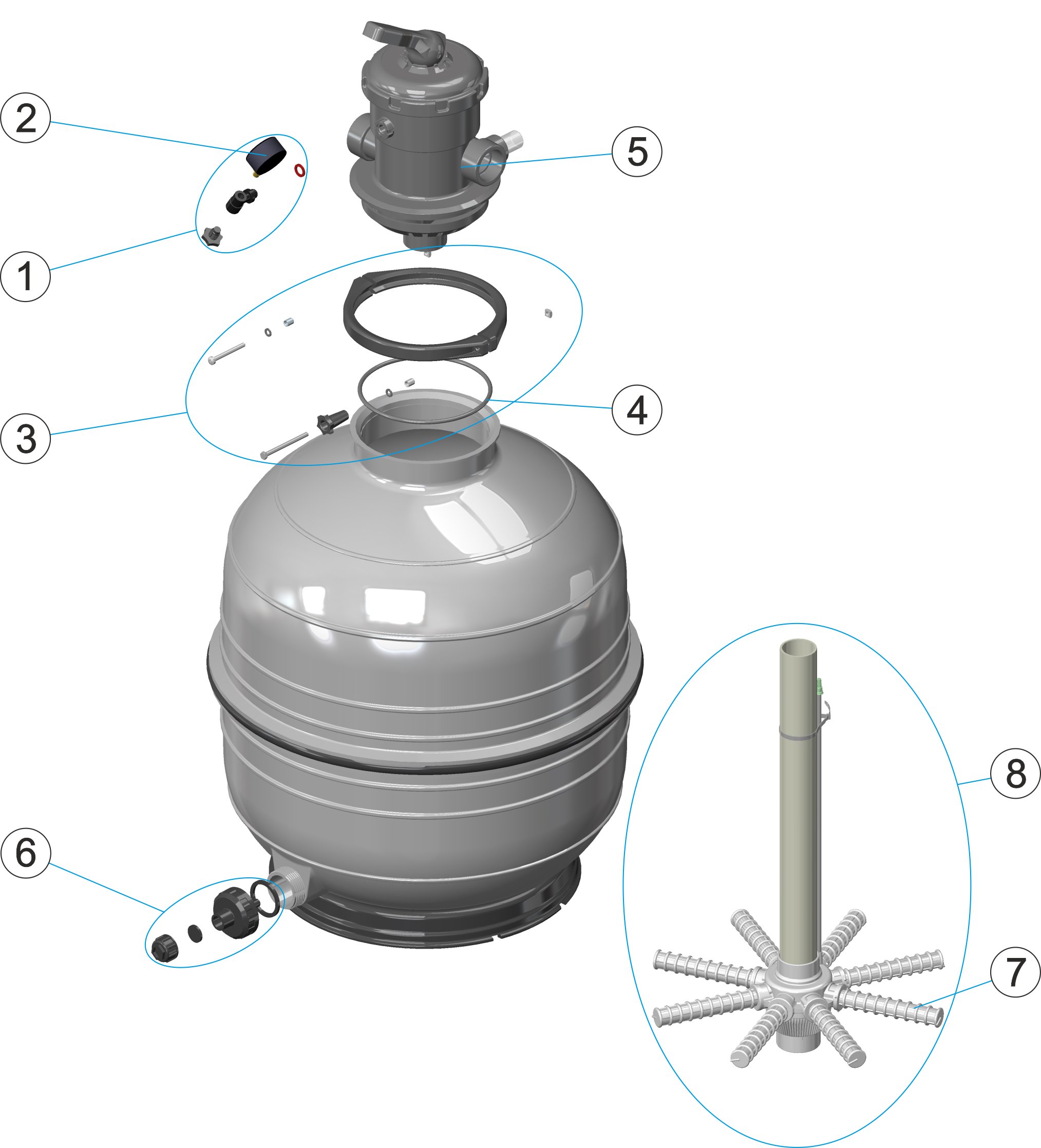 MEDITERRANEO FILTER TOP D. 400, 500, 600