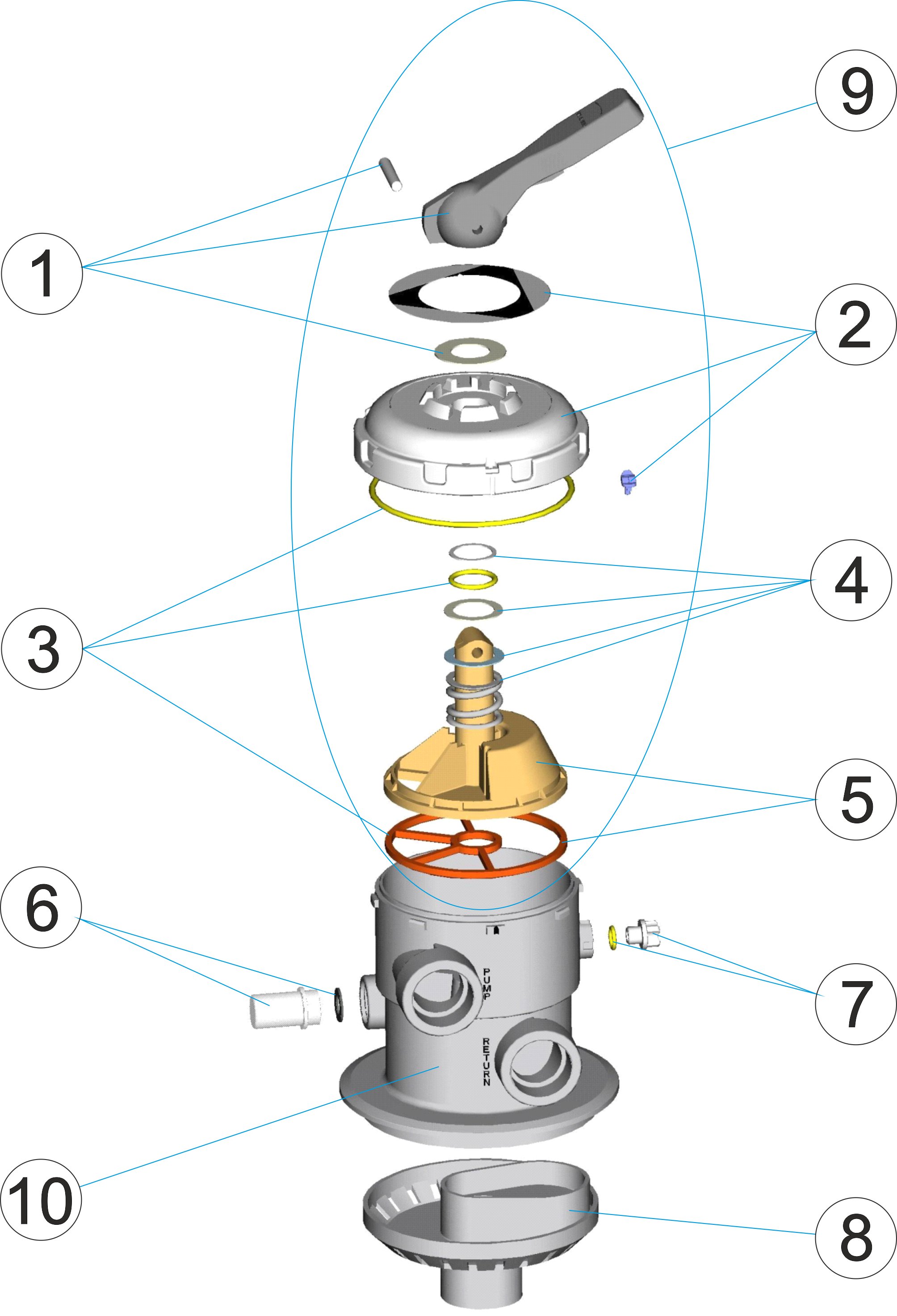 MULTIPORT VALVE 1/2