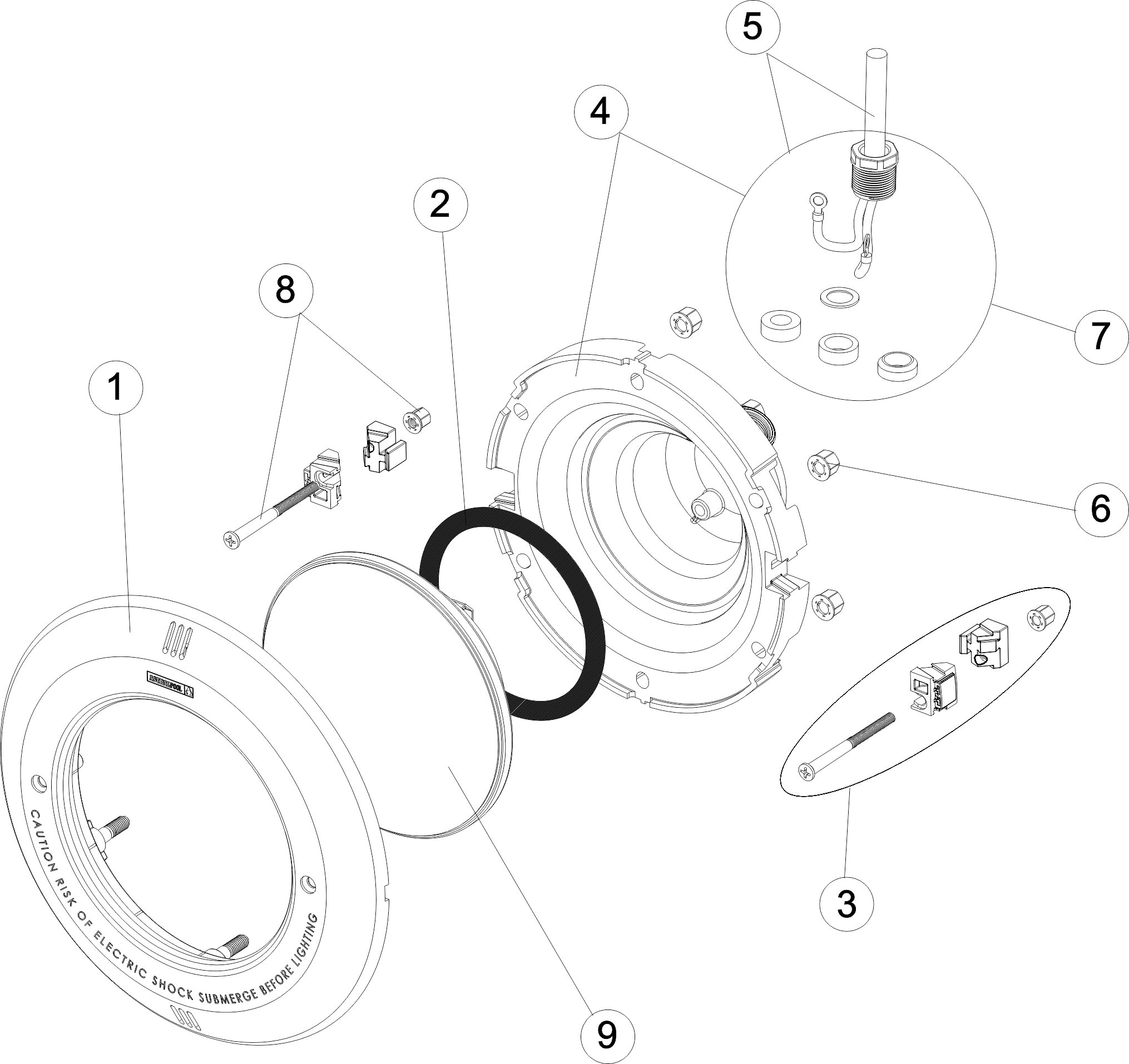 PROJECTEUR DE SÉRIE GLOBAL AVEC LAMPE HALOGÈNE OU DE LEDS