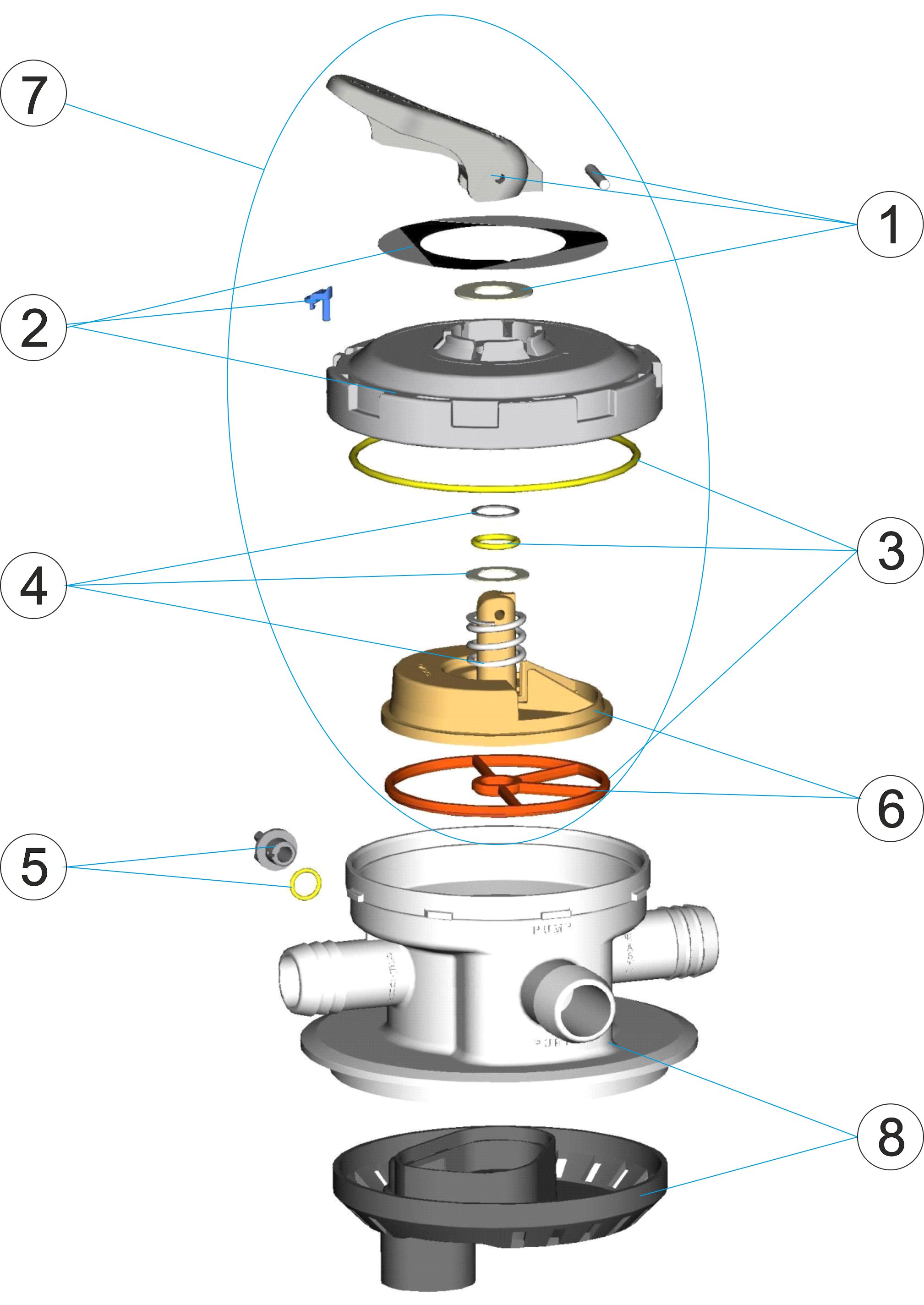 MULTIPORT VALVE 1/2