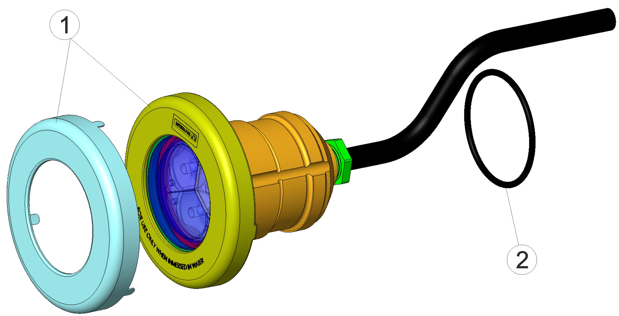 UWS MINI LEDS/BLENDE EDELSTAHL/SCHNELLVERANKERUNG