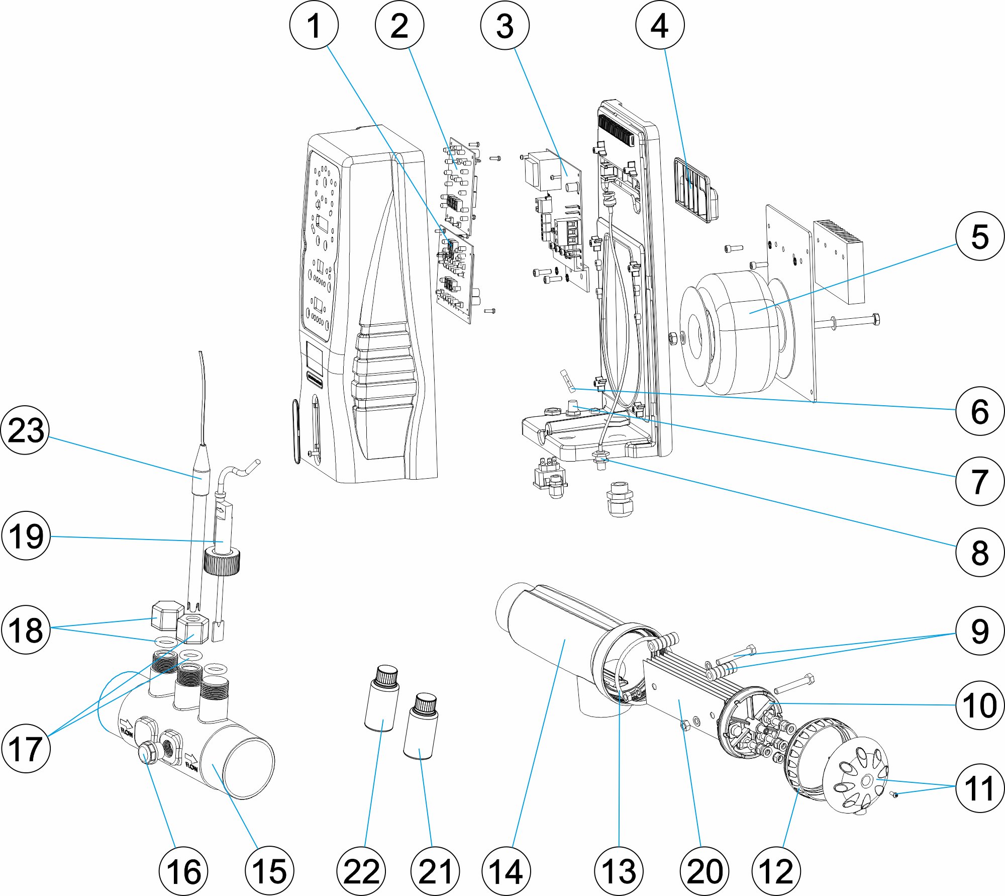 SYSTÈM ÉLECTROLYSE SMART+(60 - 100 - 160)  PH