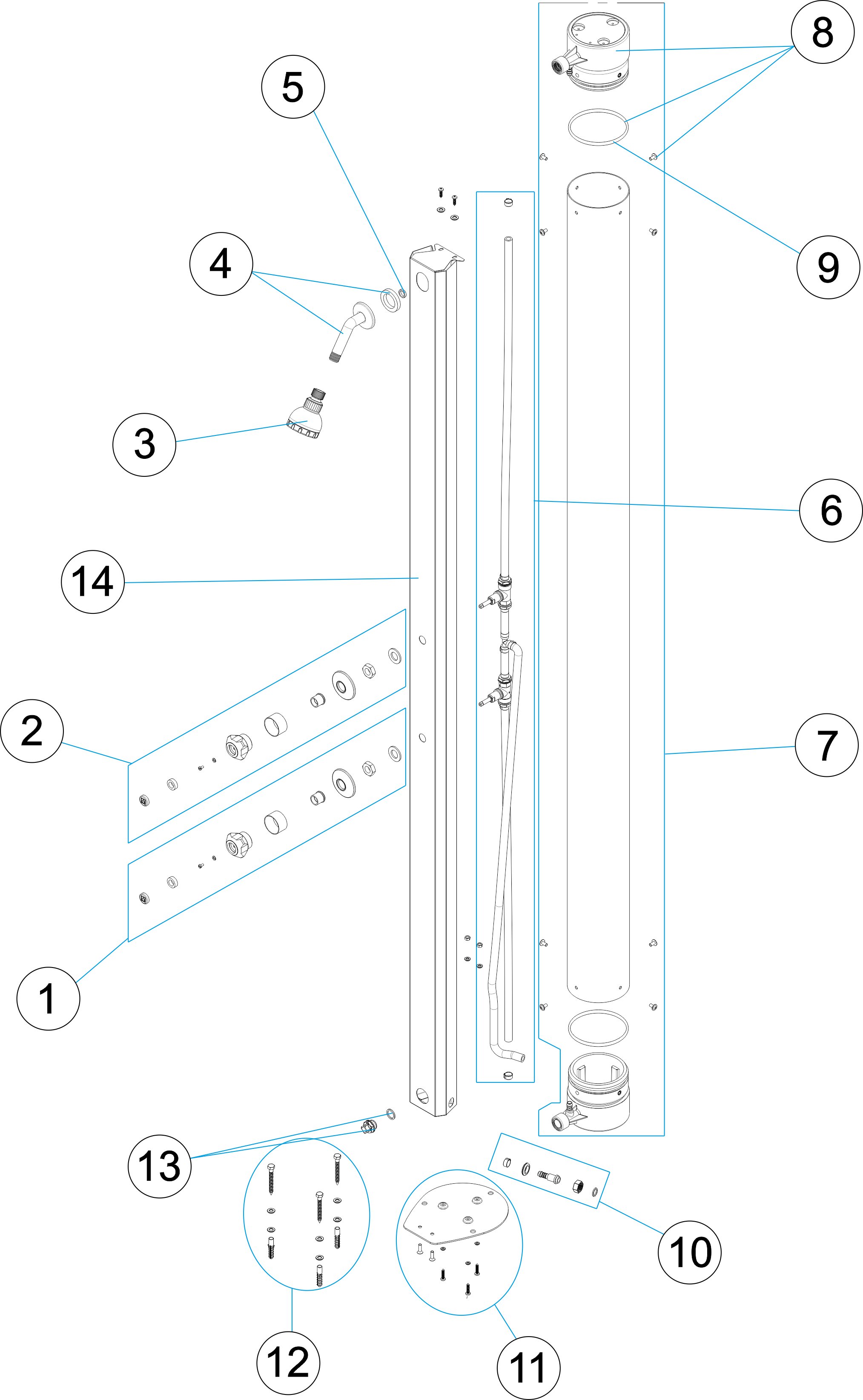 SOLAR SHOWER GREY 30 LTS