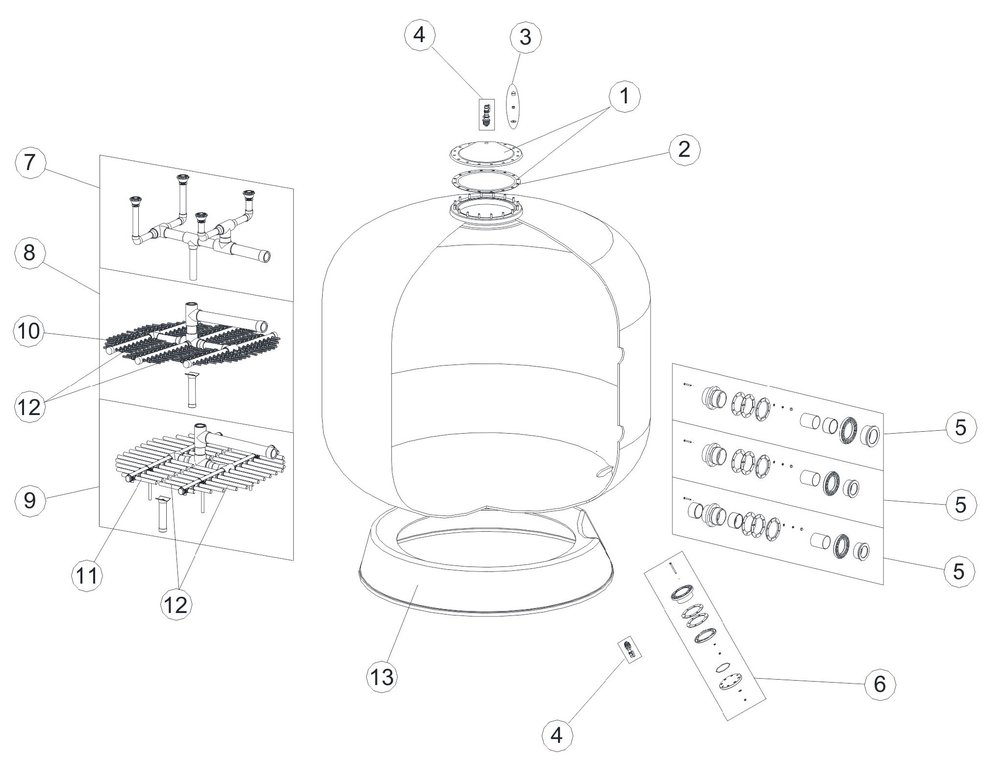 FILTER PRAGA D. 2350 2,5 - 4KG/CM