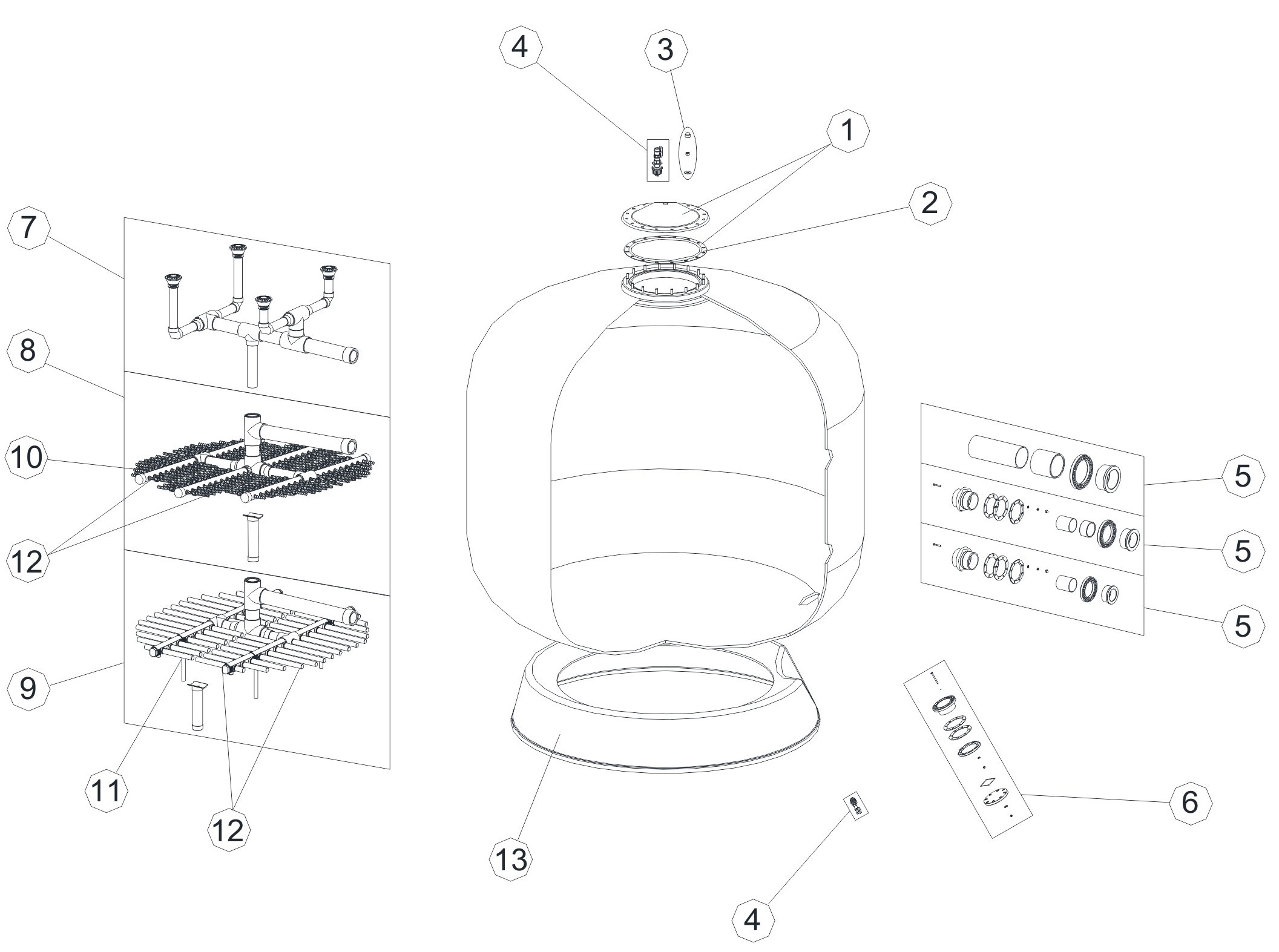 PRAGA FILTER 2,5 - 4 KG D. 2500