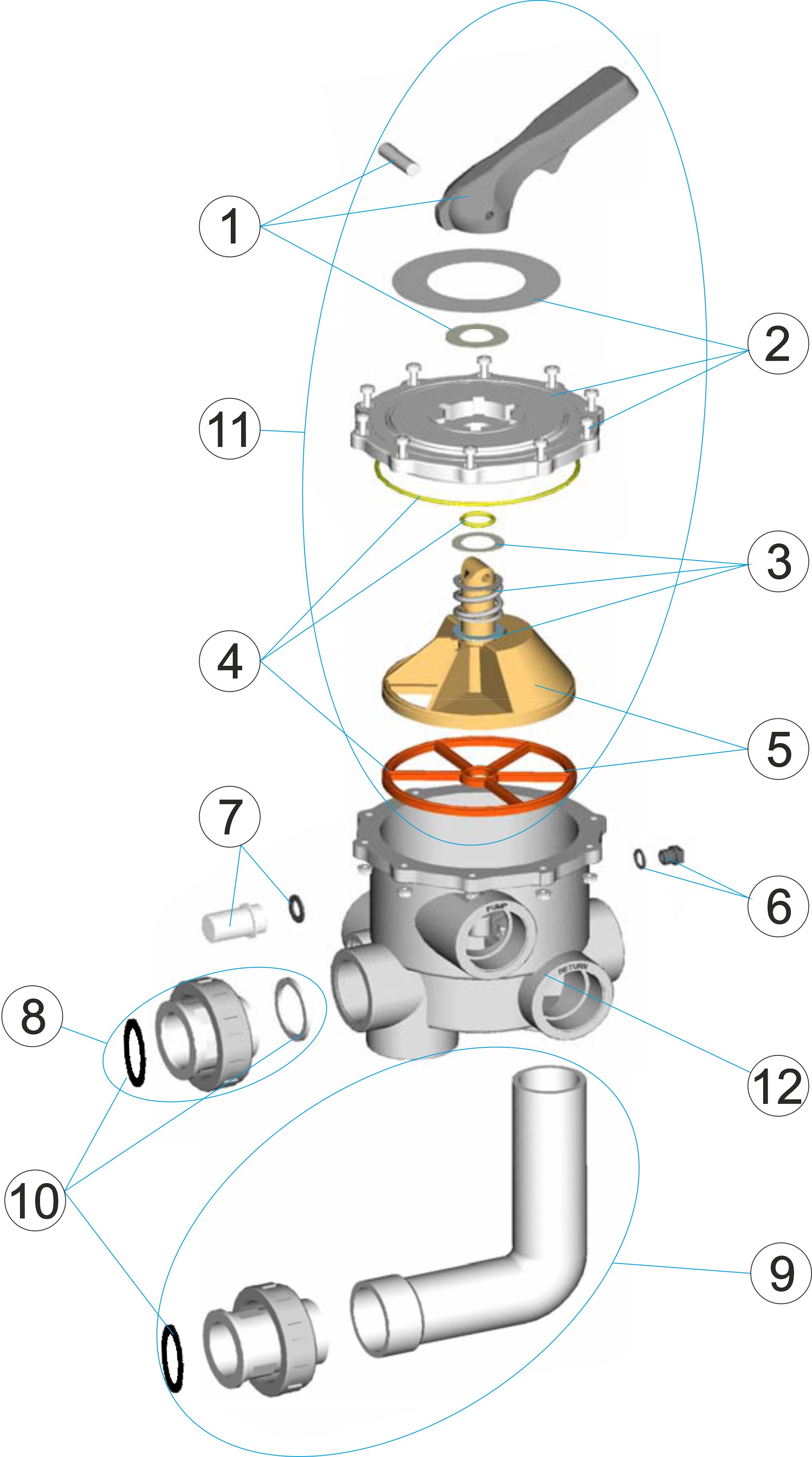 SELECTOR VALVE WITH LINKS 2