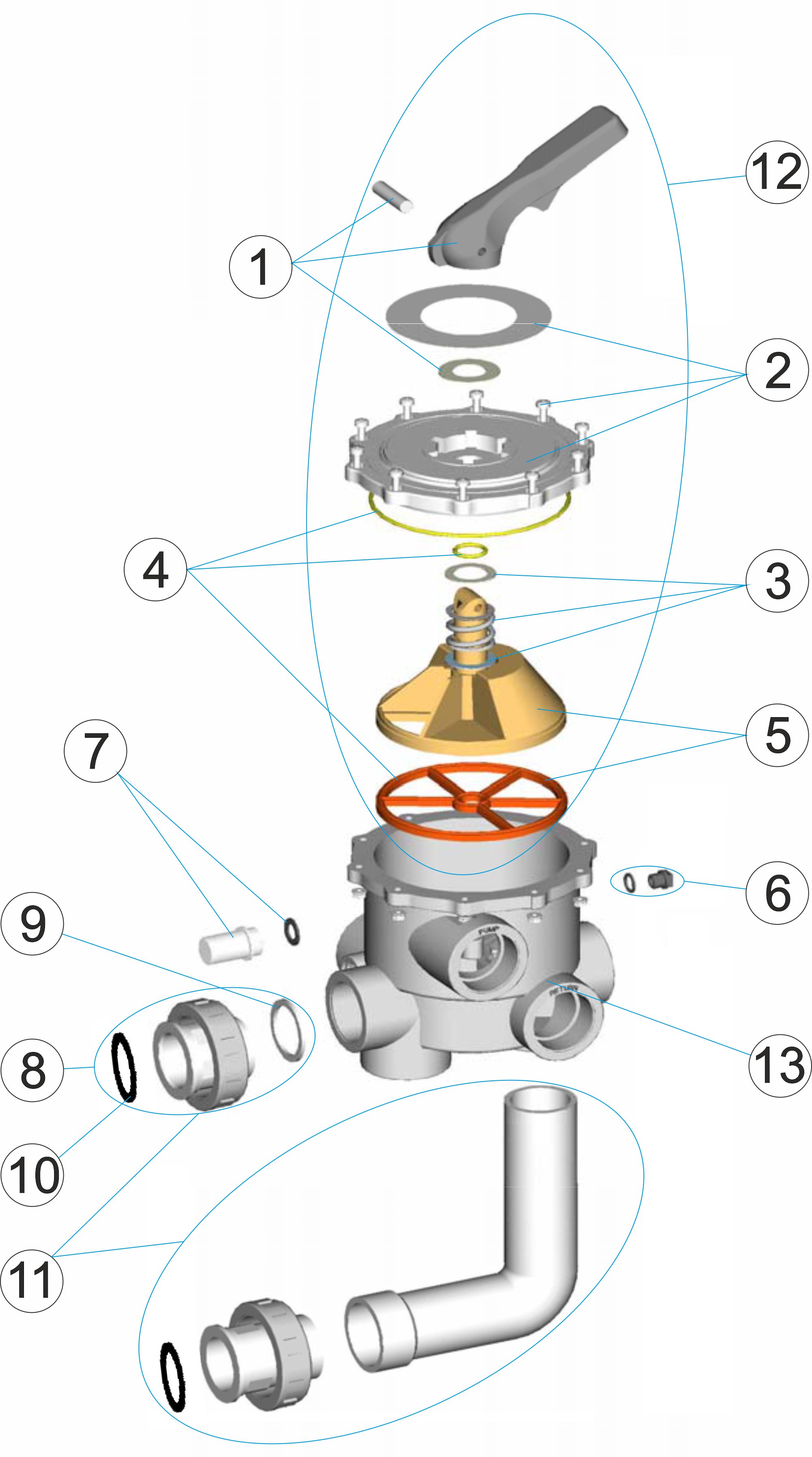 SELECTOR VALVE WITH LINKS 2