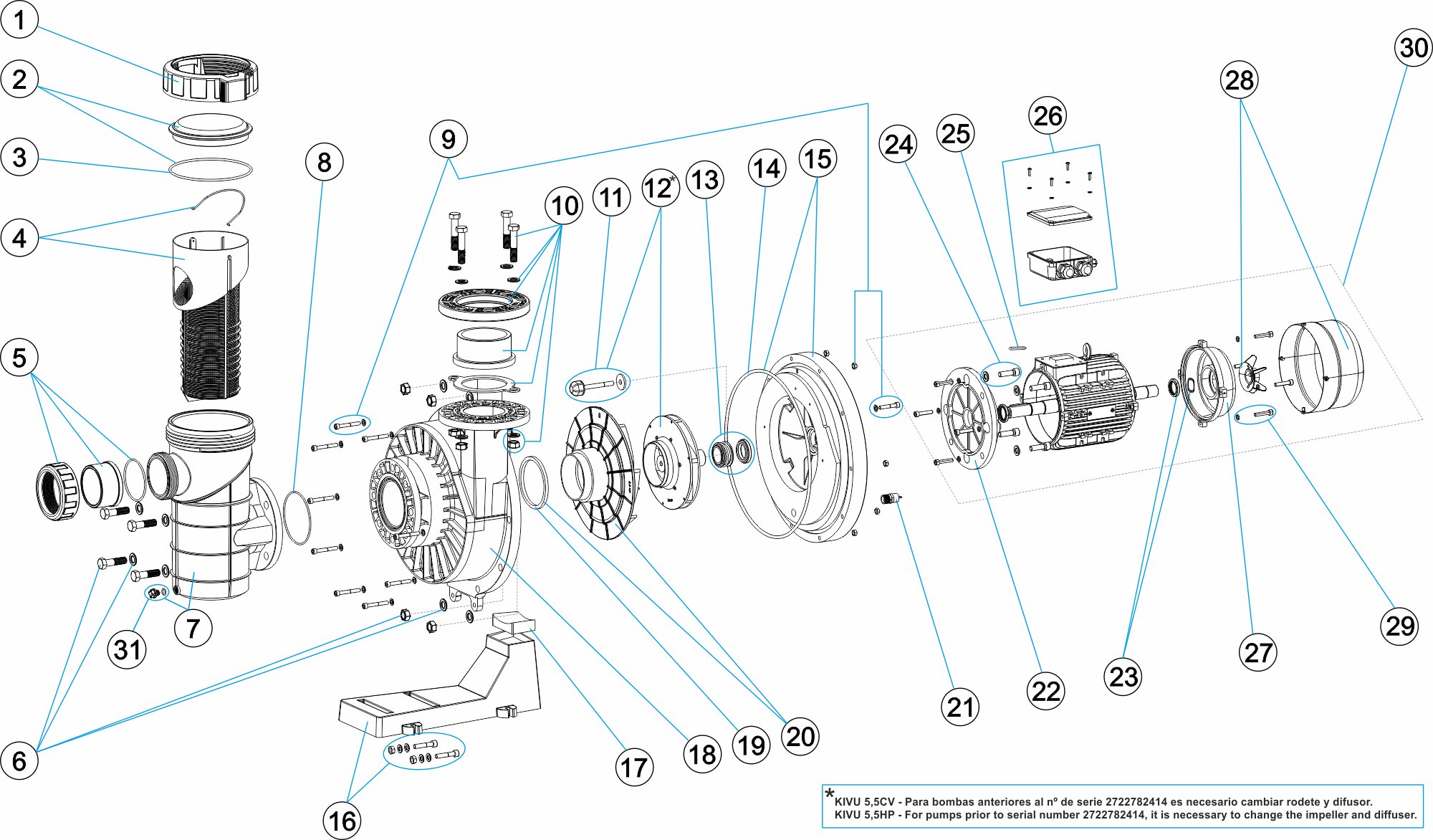 POMPE KIVU 3-4-5,5 HP