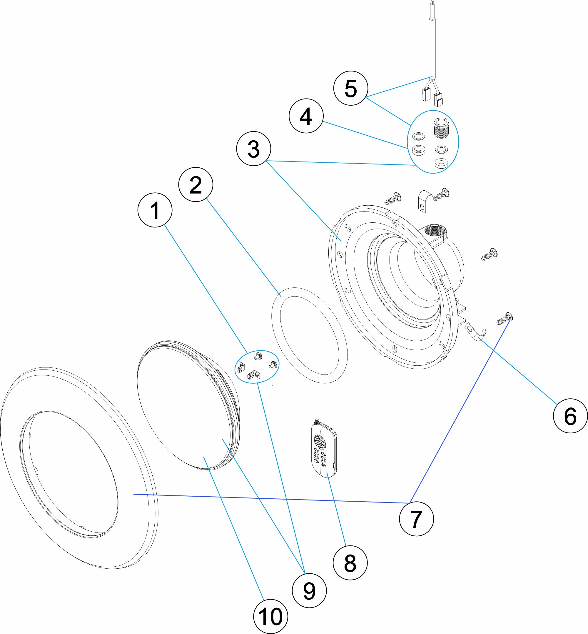 PROJETOR LEDS PAR56 CINZA