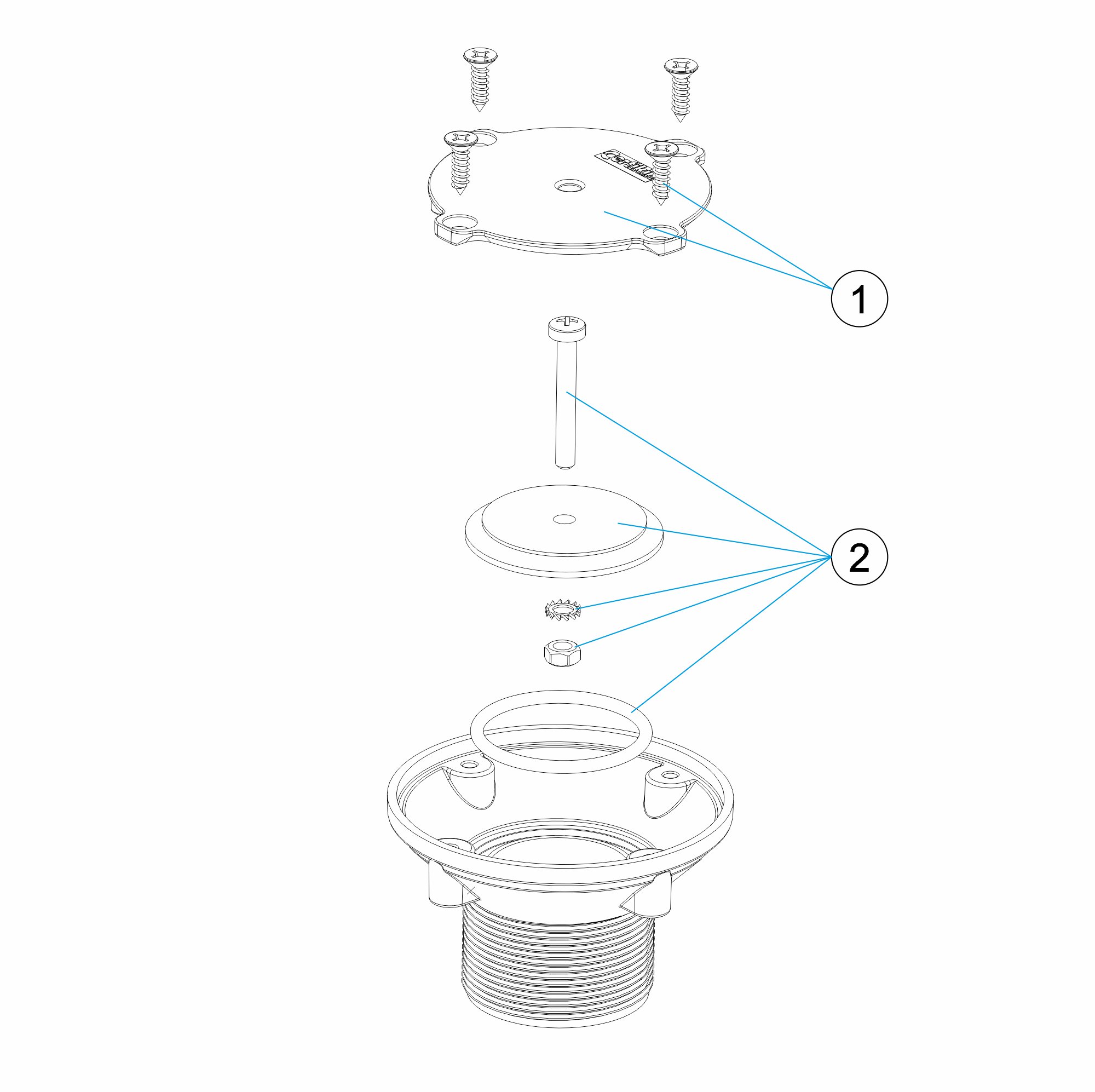 BOTTOM NOZZLE CONCRETE POOL