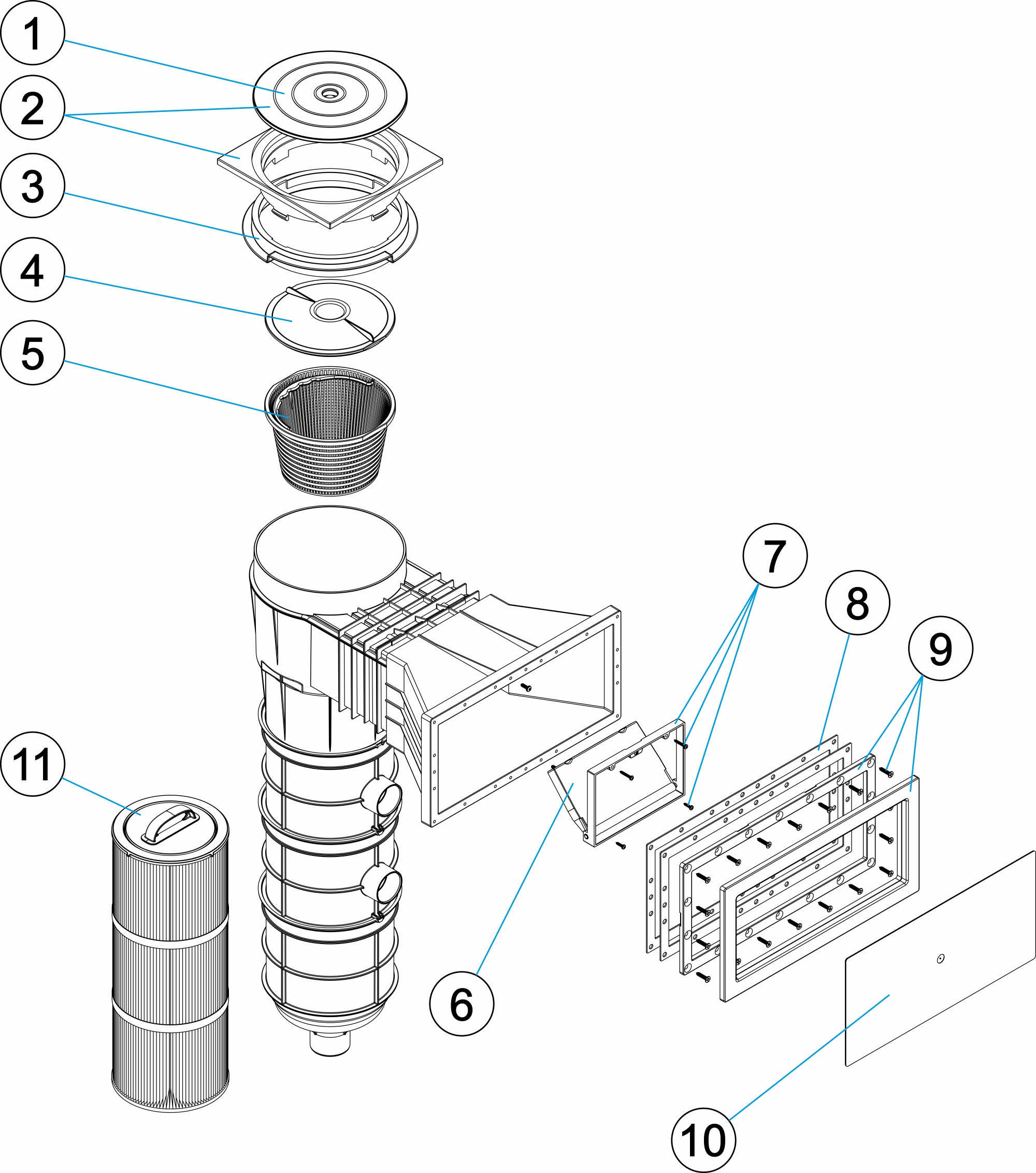 PP 16-20 CARTRIDGE SKIMMER