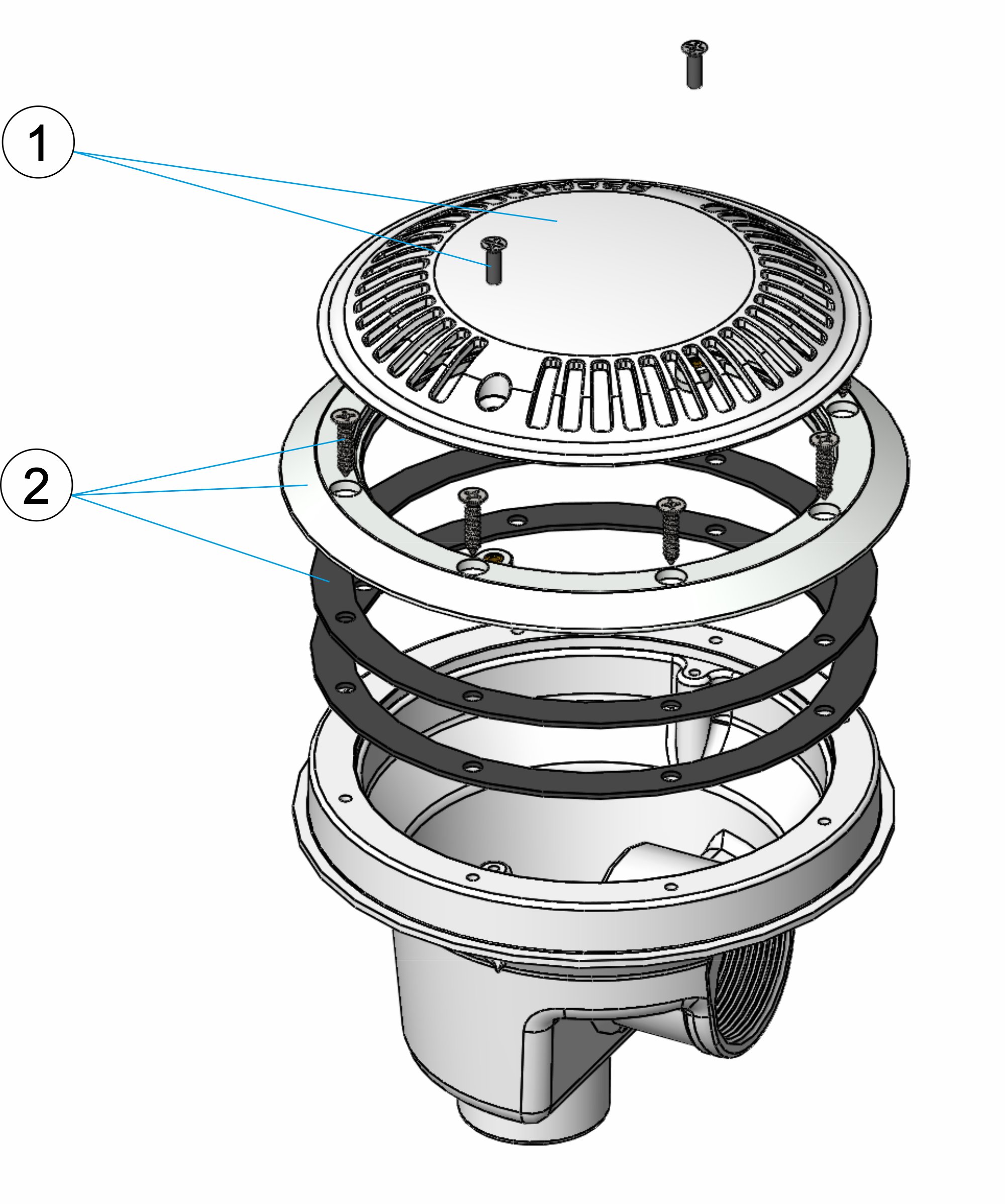 ANTI-SWIRL DRAIN PREFAB. POOL