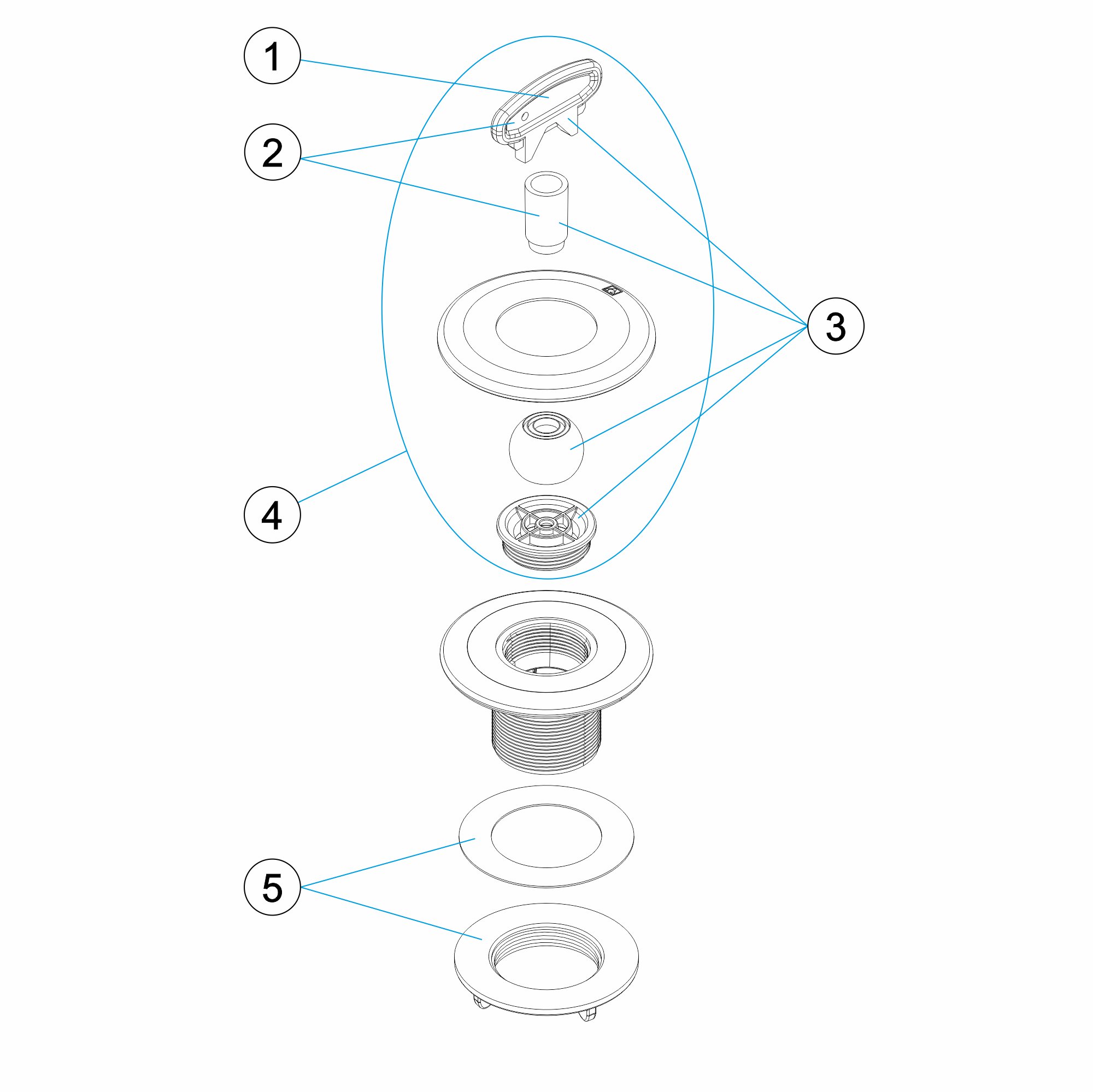 EINLAUFDÜSE MULTIFLOW FERTIGBECKEN