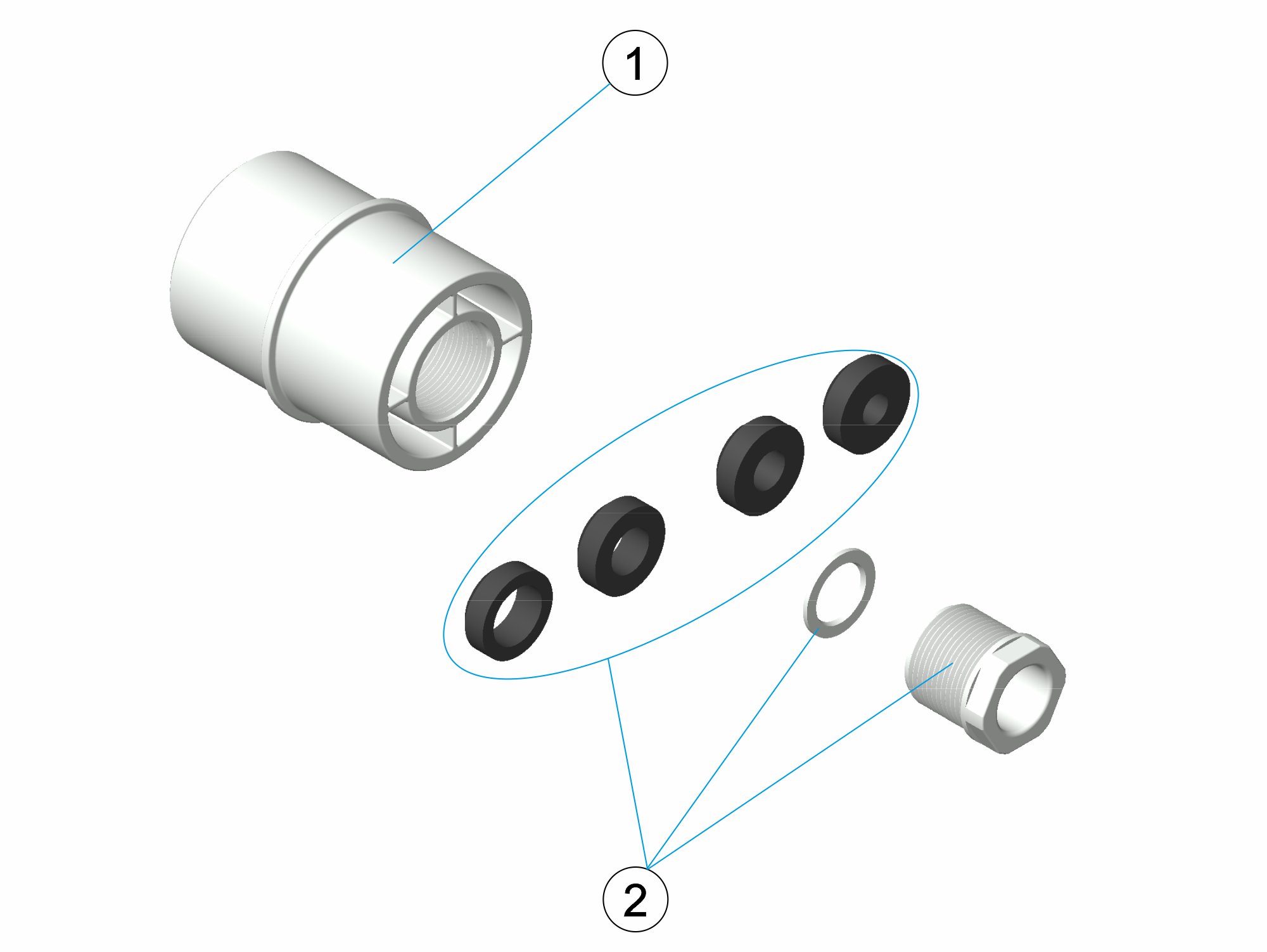 KIT CABLE GLAND M-25