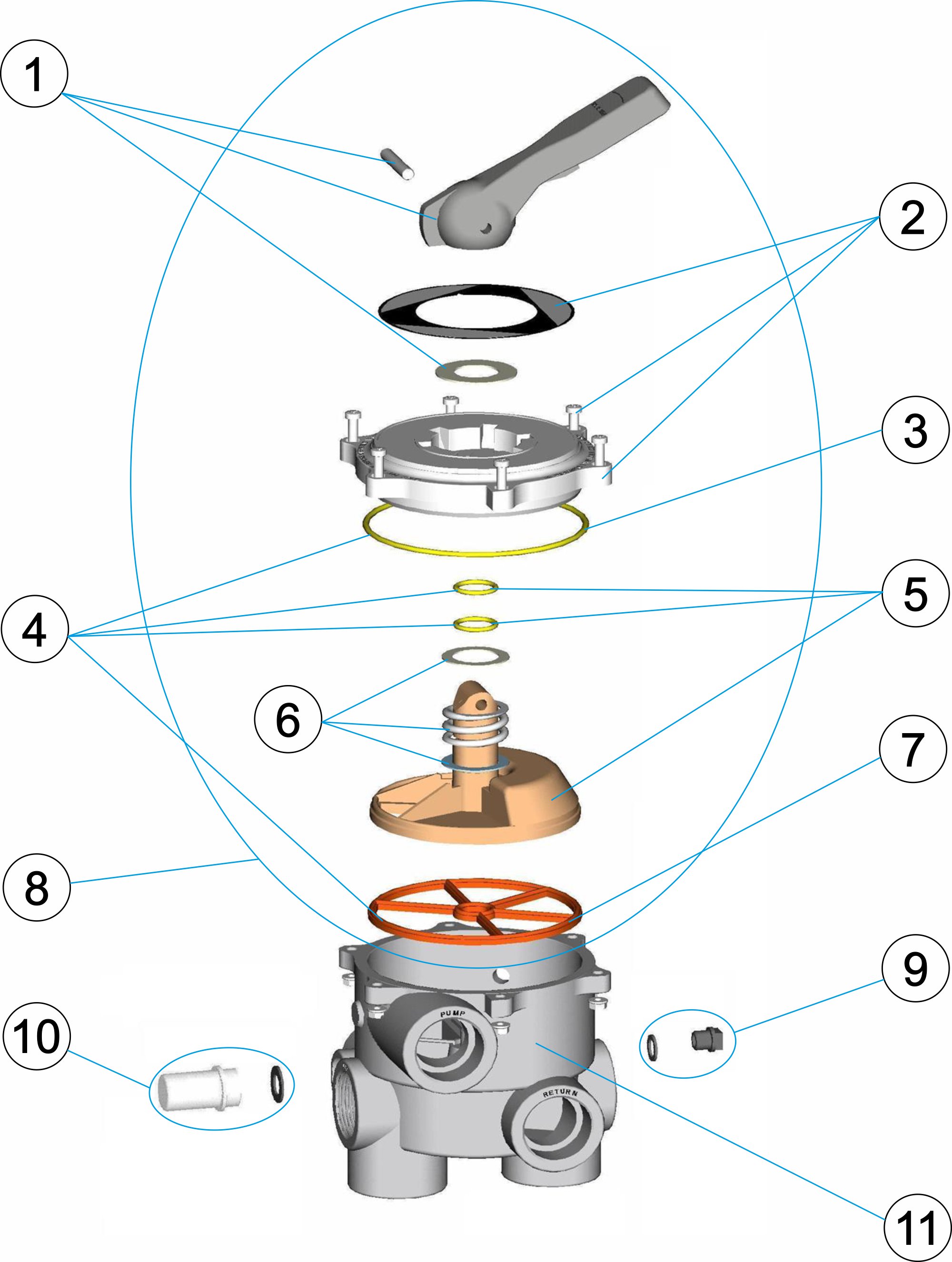 MULTIPORT VALVE 1 ½