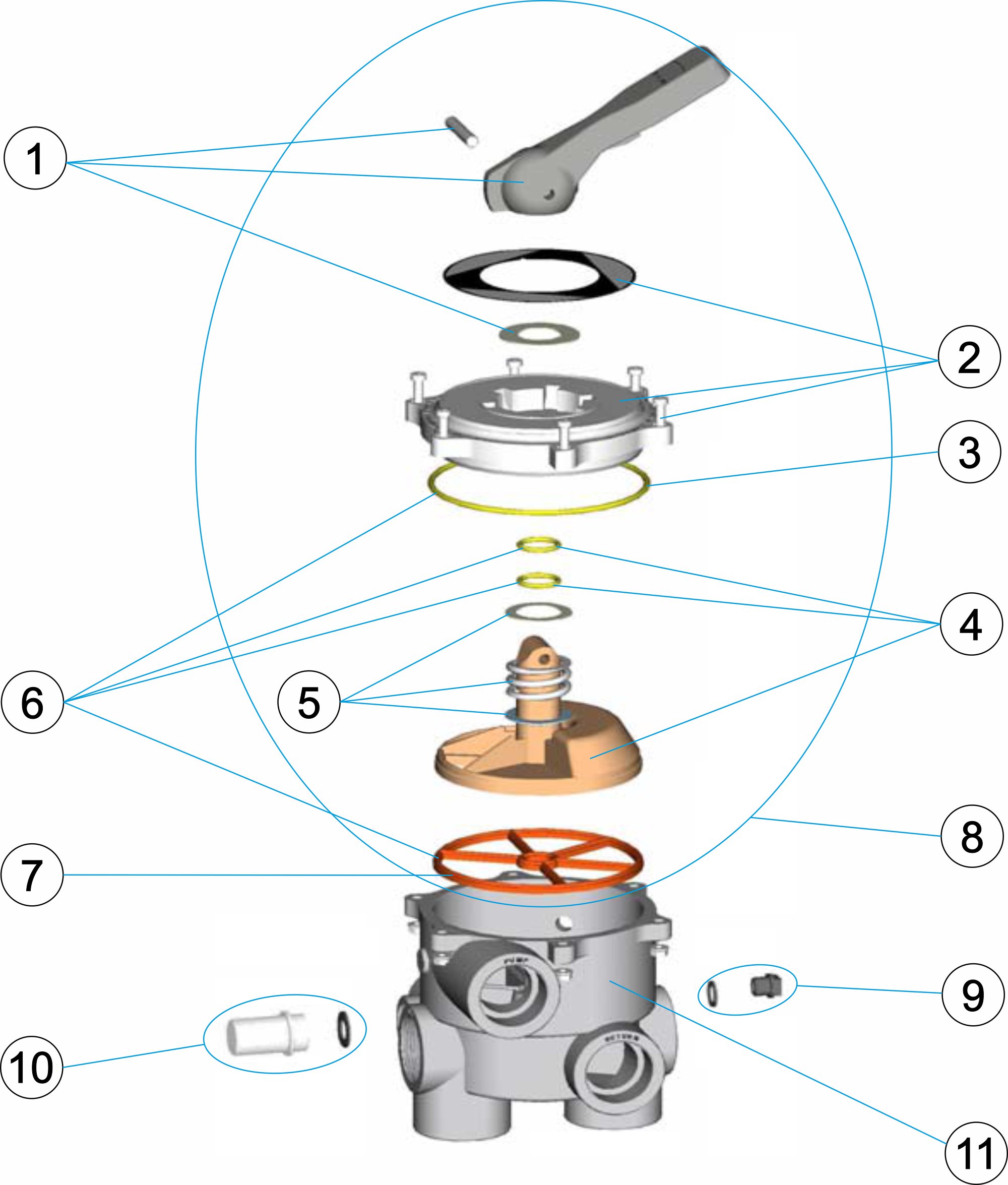 MULTIPORT VALVE 1 ½