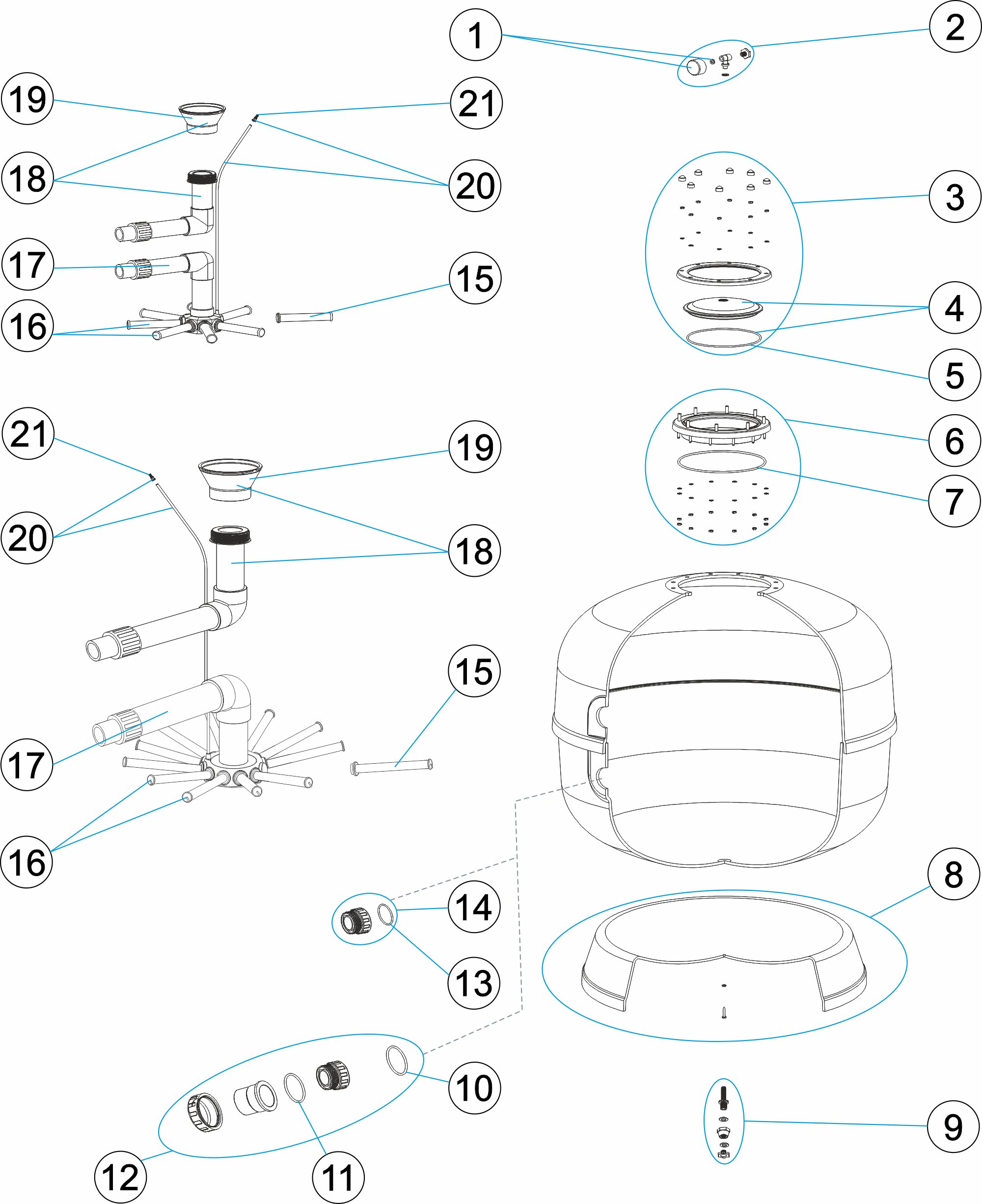 SCREWS COVER ASTER FILTER